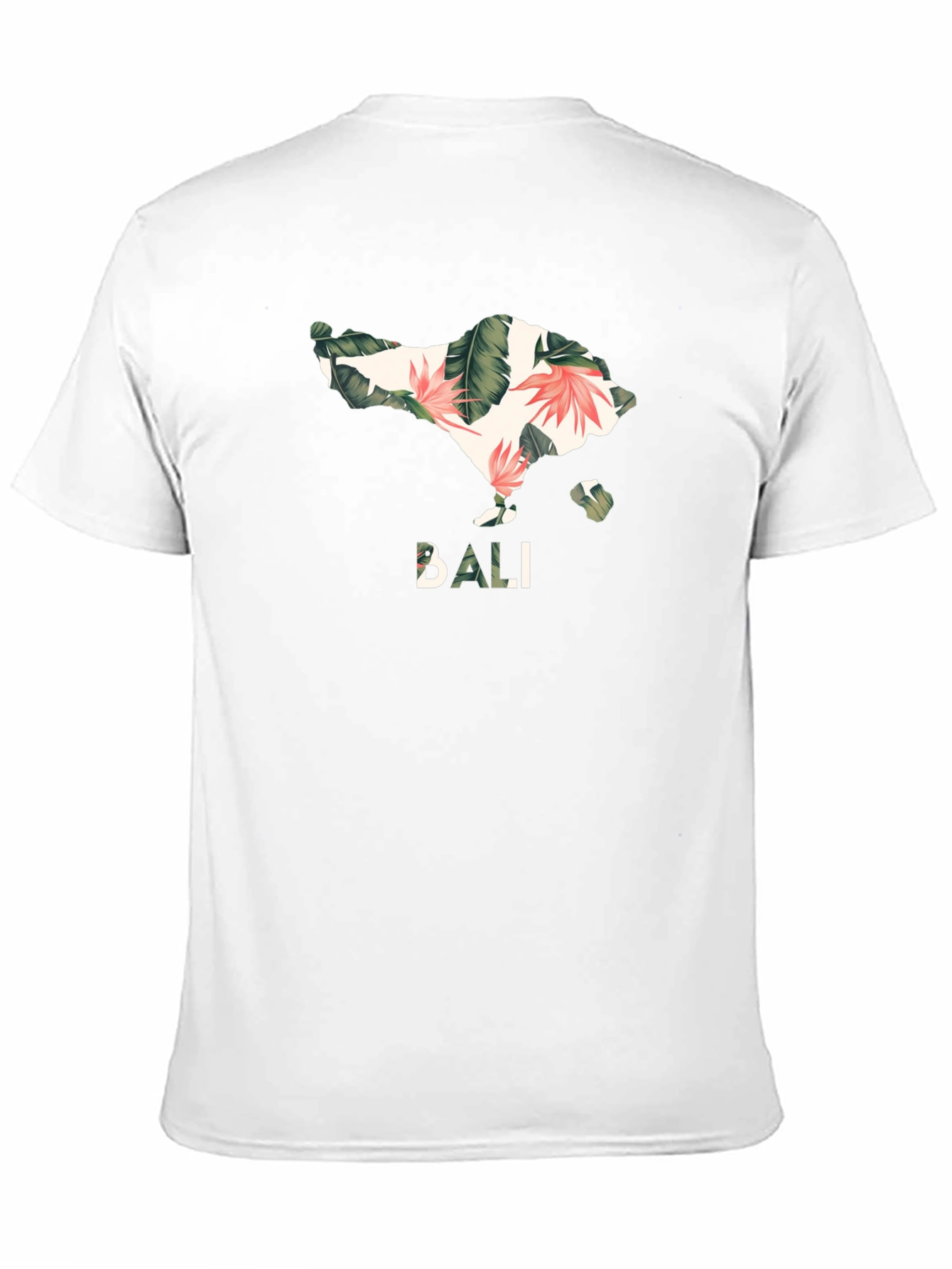 Bali Floral Island Graphic T-Shirt - Black