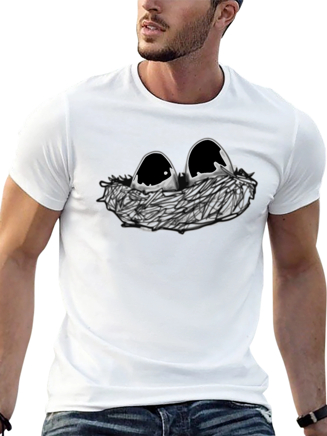 Nest Egg Graphic Tee - Black