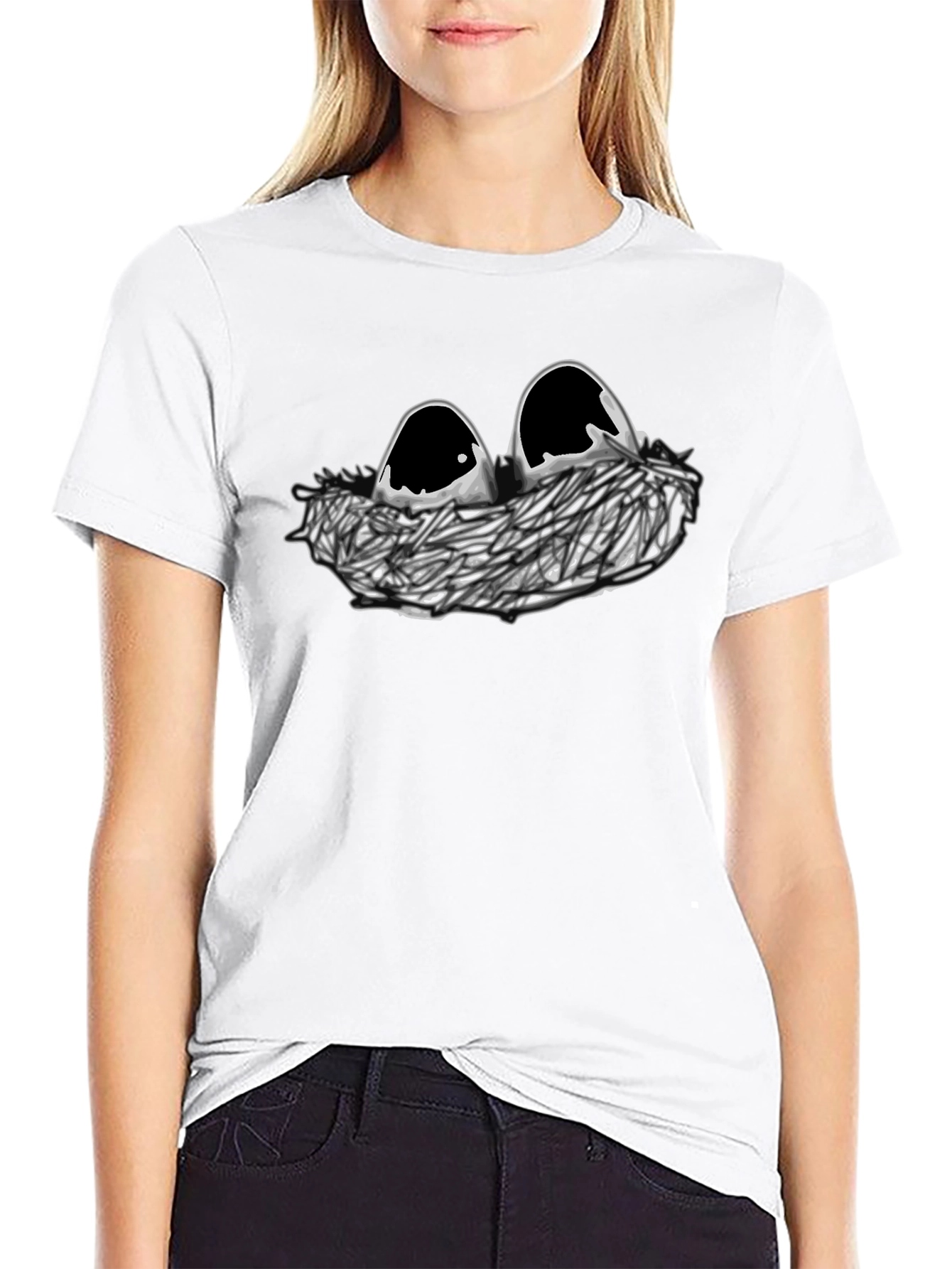 Nest Egg Graphic Tee - Black