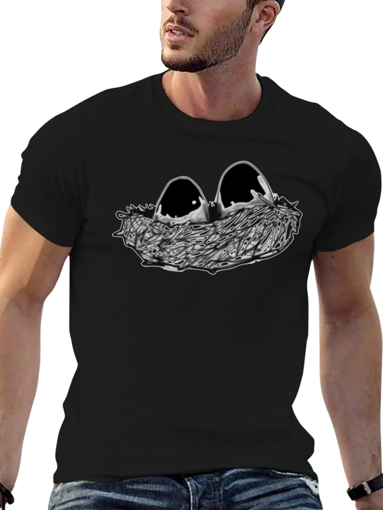 Nest Egg Graphic Tee - Black