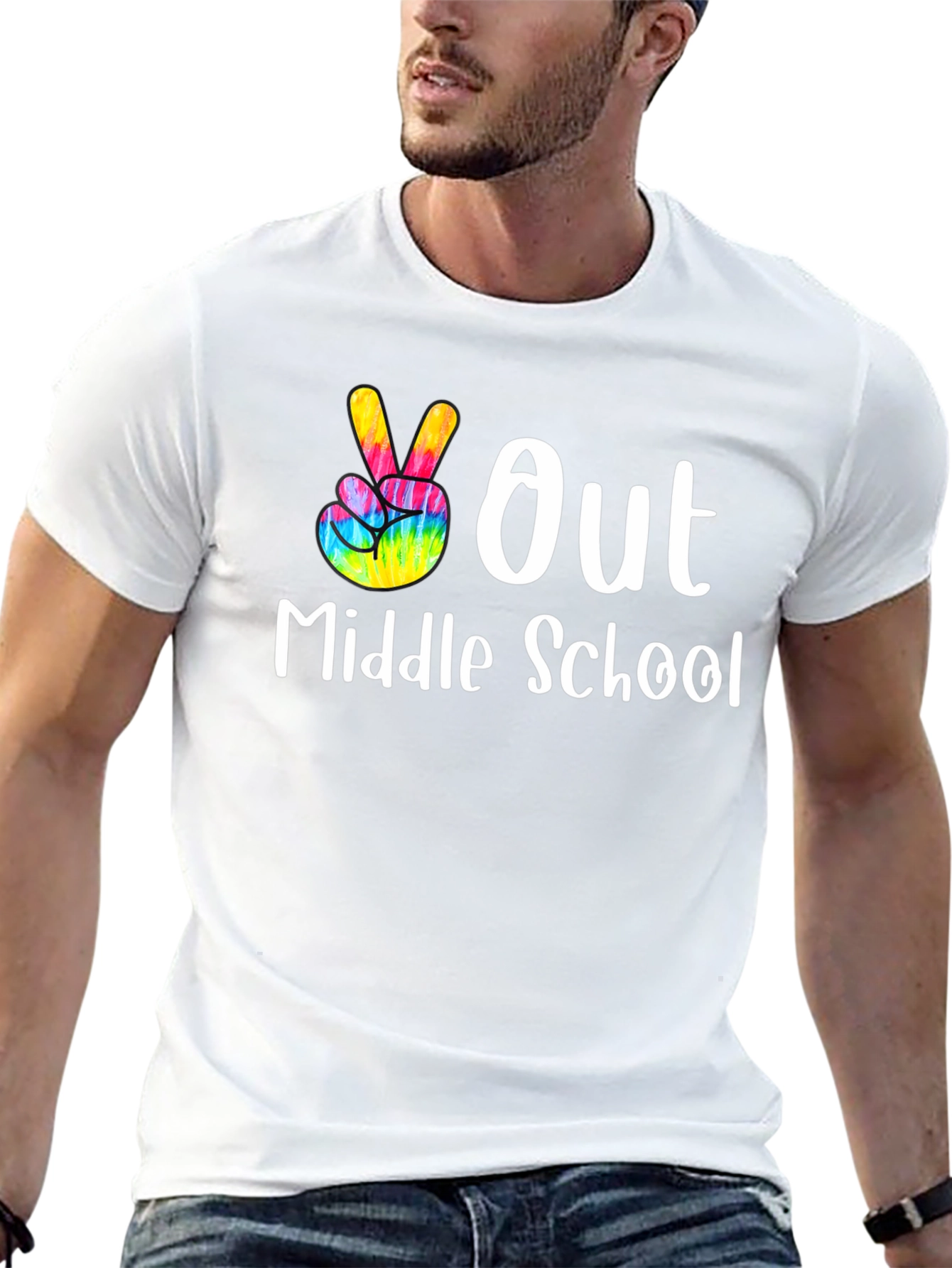 Peace Out Middle School Graphic Tee