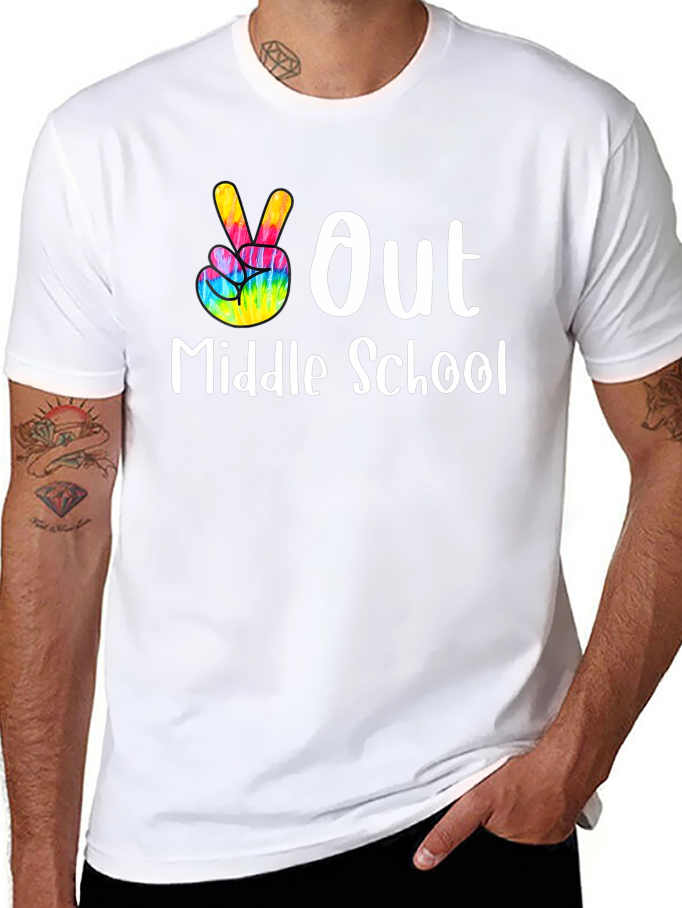 Peace Out Middle School Graphic Tee
