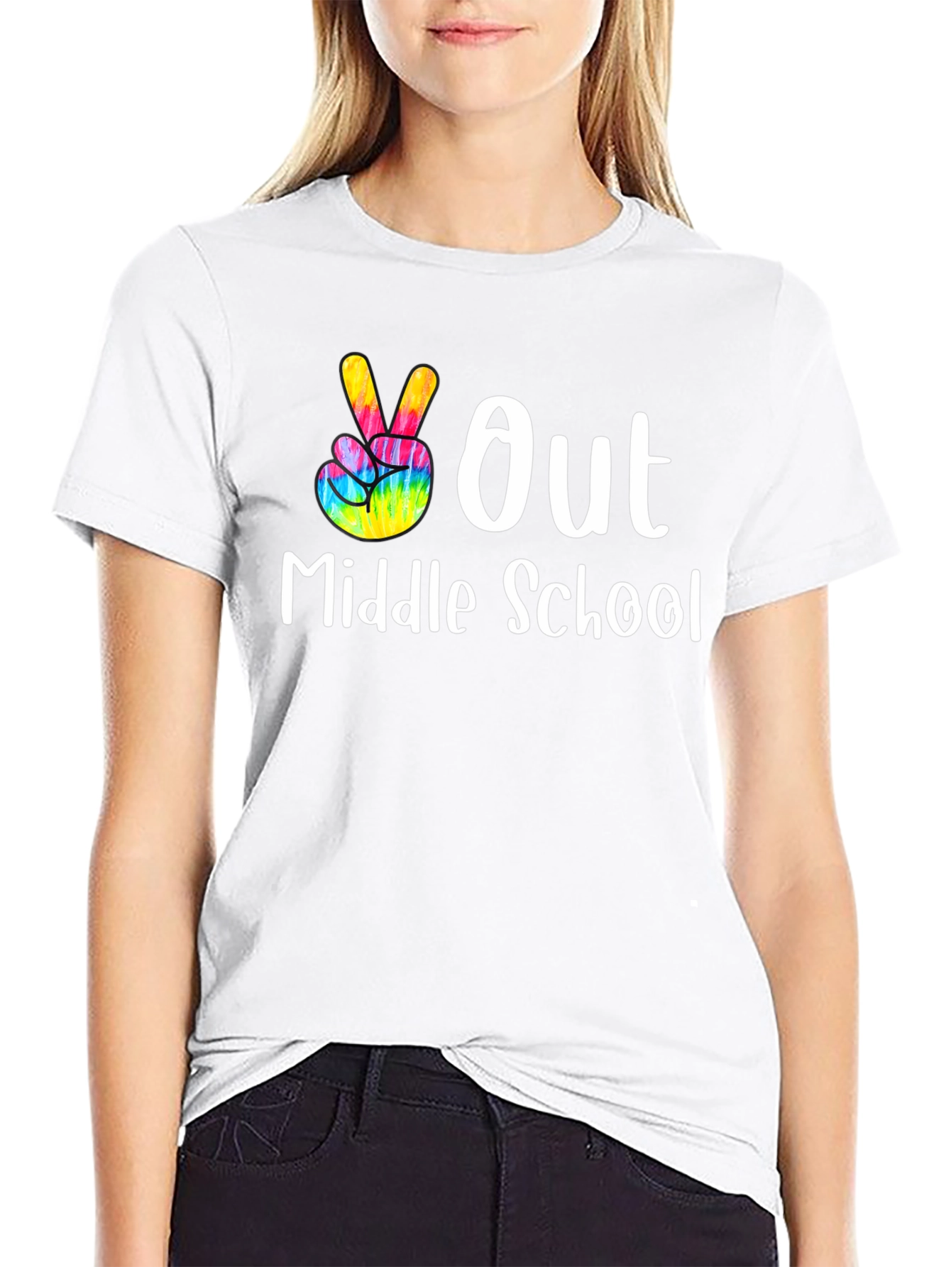 Peace Out Middle School Graphic Tee