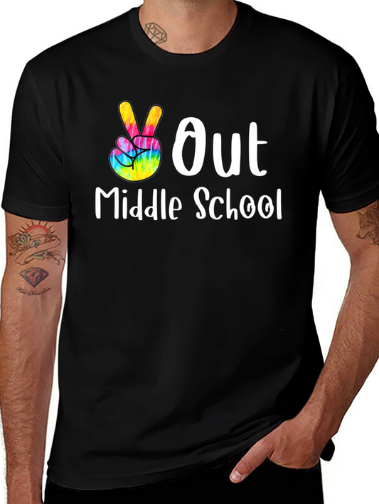 Peace Out Middle School Graphic Tee