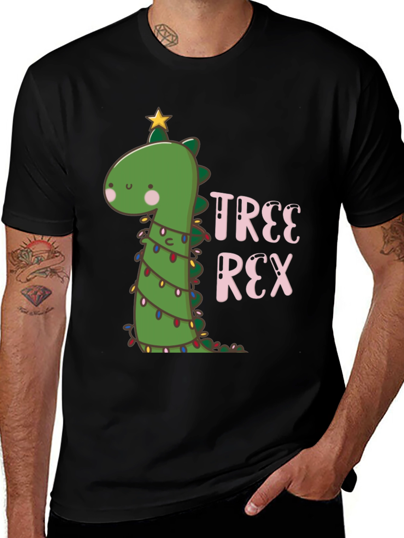 Tree Rex Dinosaur Holiday T-Shirt