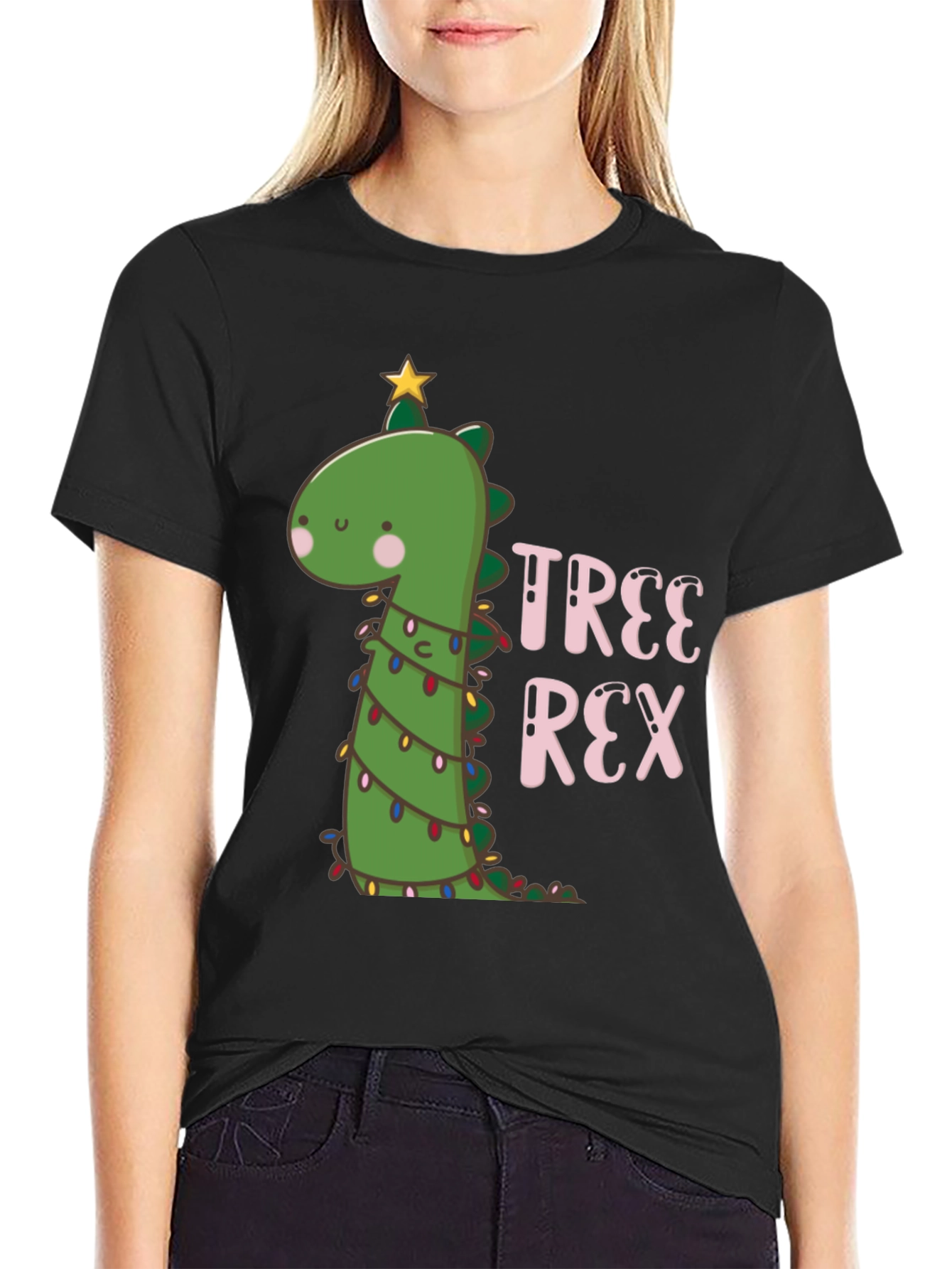 Tree Rex Dinosaur Holiday T-Shirt