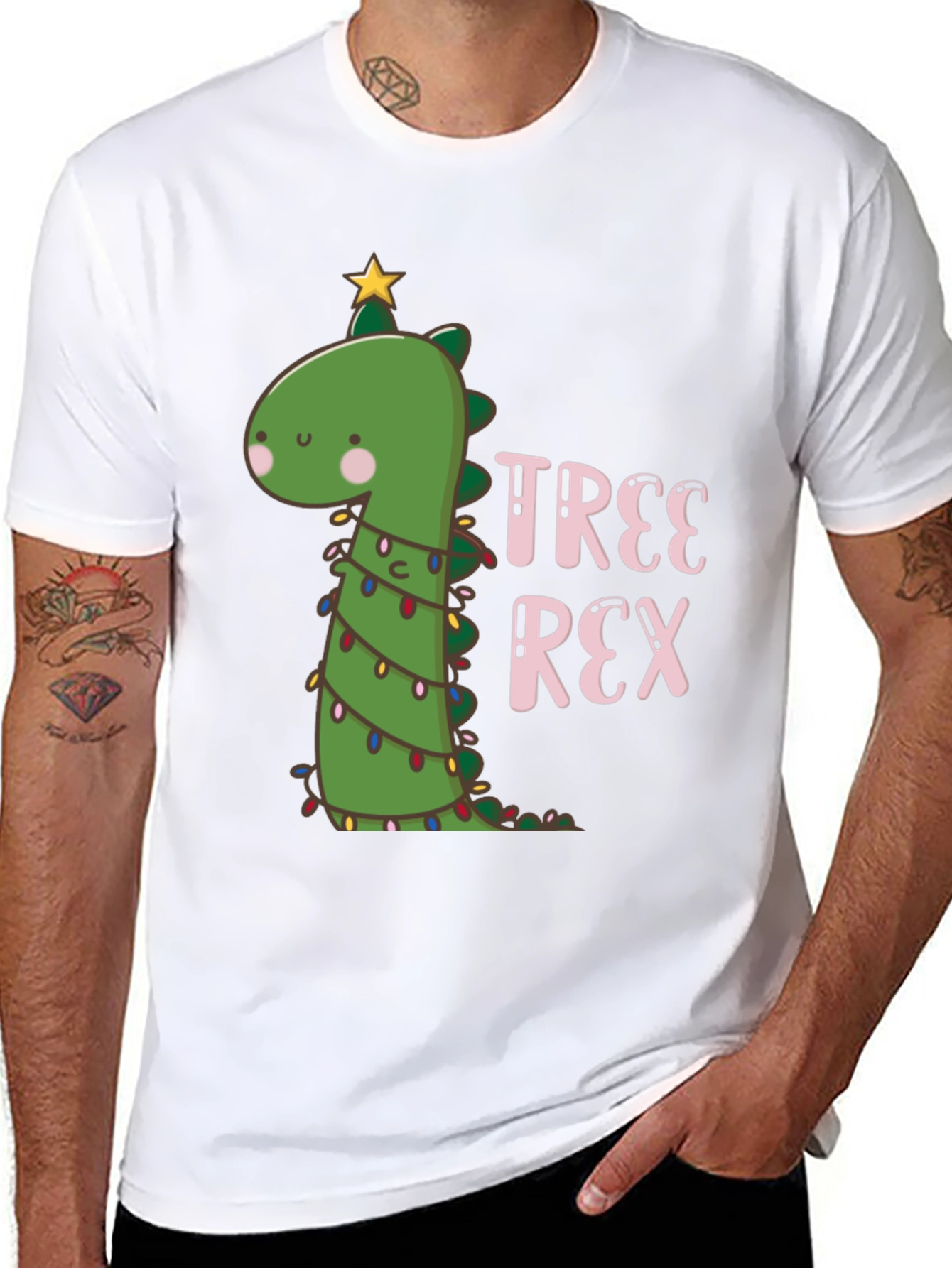 Tree Rex Dinosaur Holiday T-Shirt