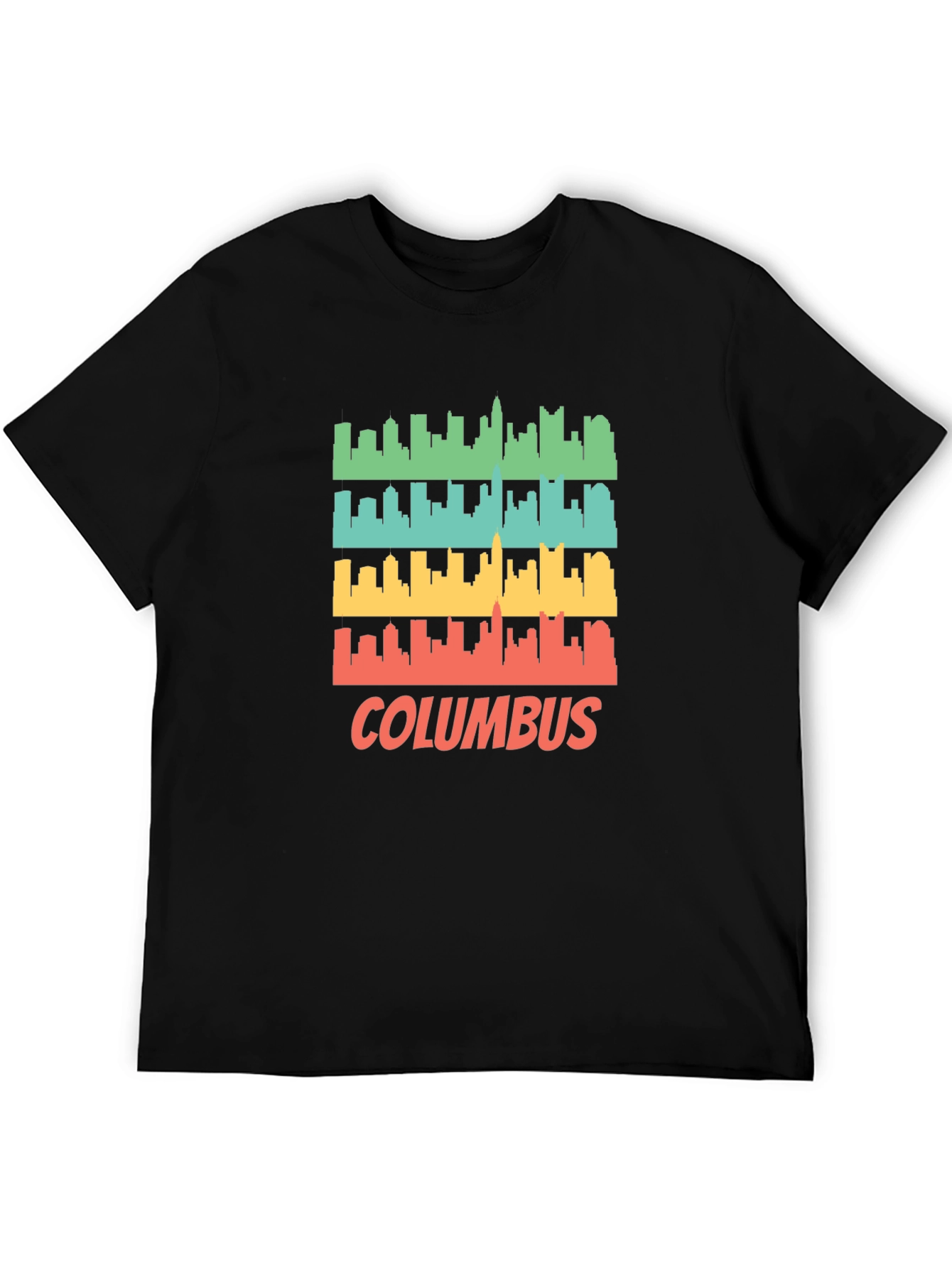 Columbus Skyline Retro T-Shirt