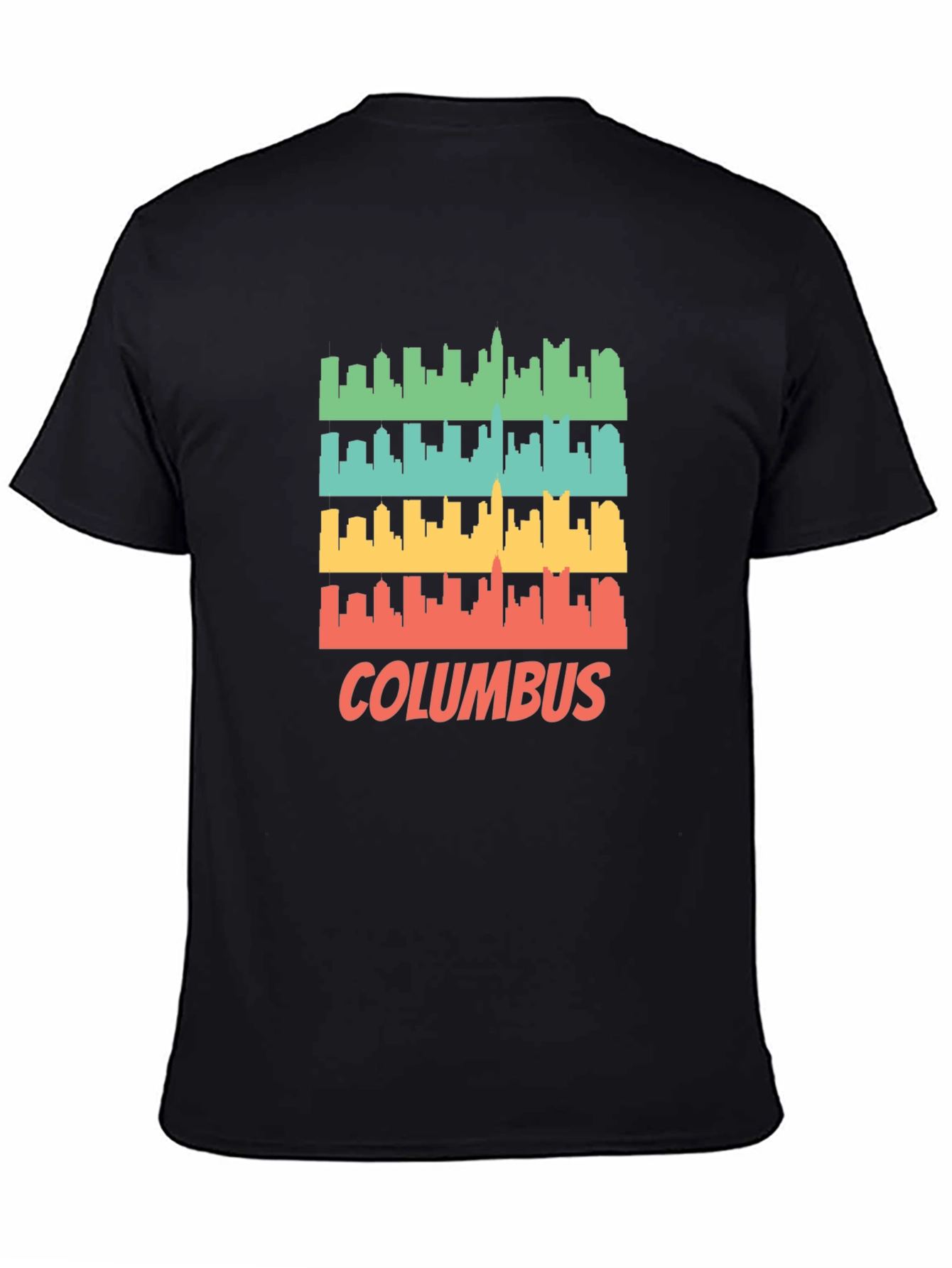 Columbus Skyline Retro T-Shirt