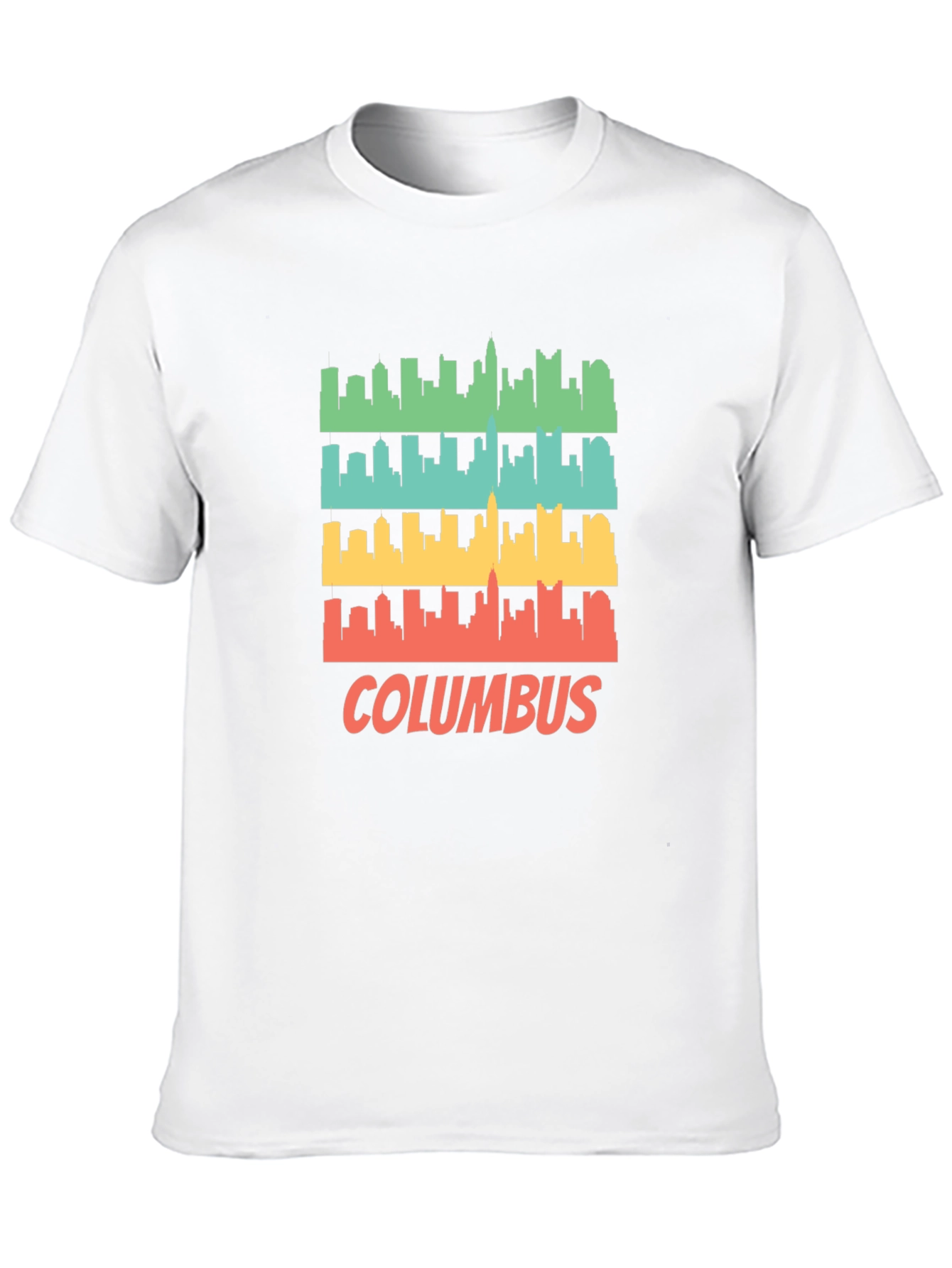 Columbus Skyline Retro T-Shirt