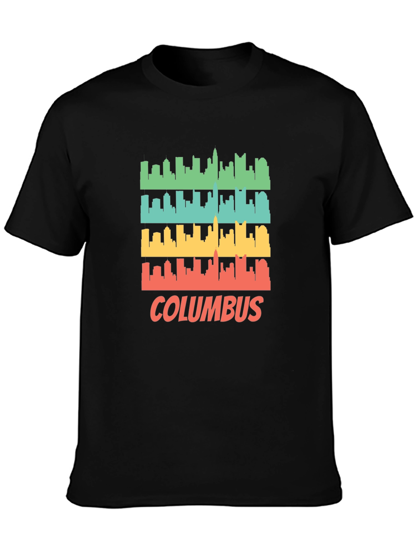 Columbus Skyline Retro T-Shirt