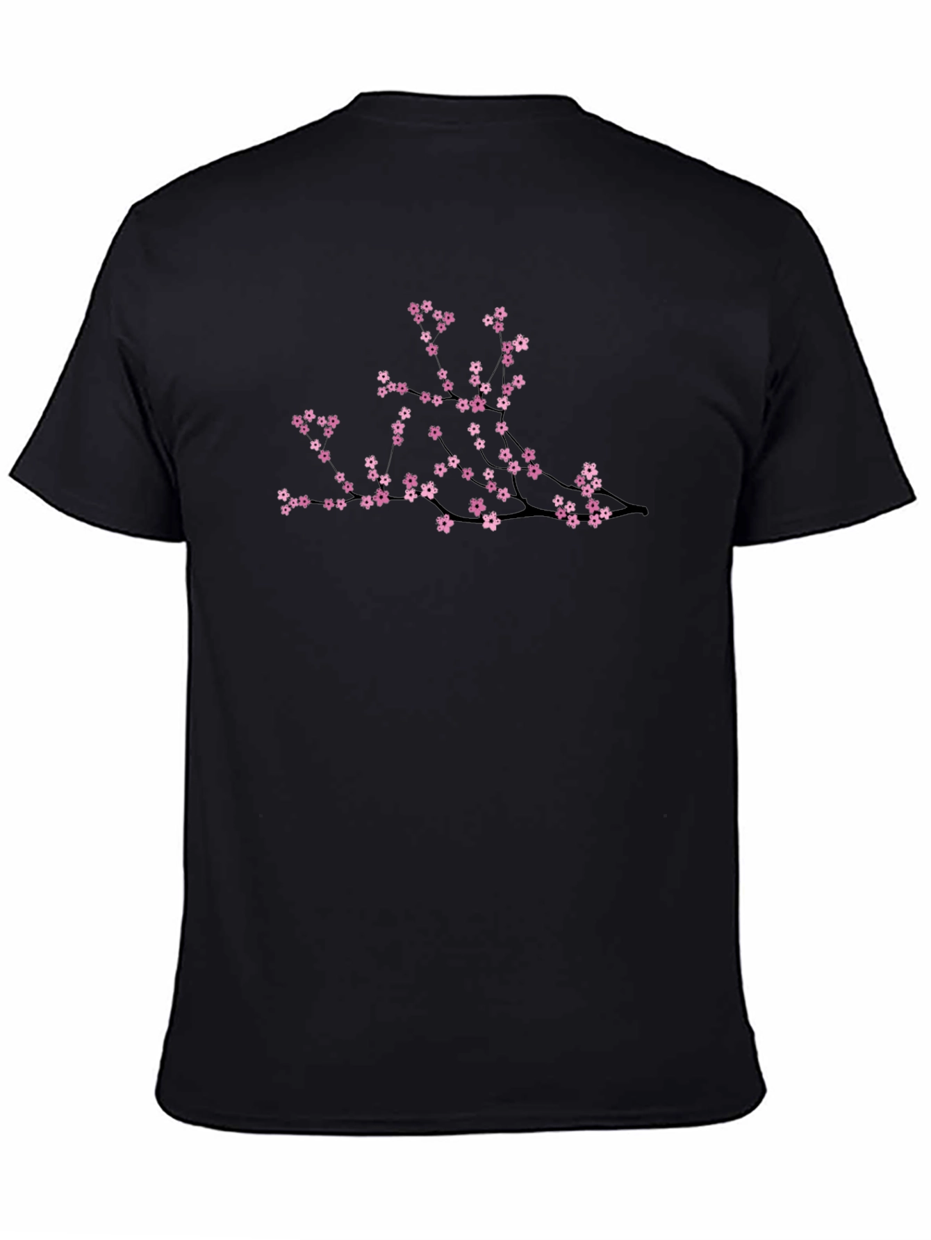 Cherry Blossom Branch Graphic Tee - Classic Black