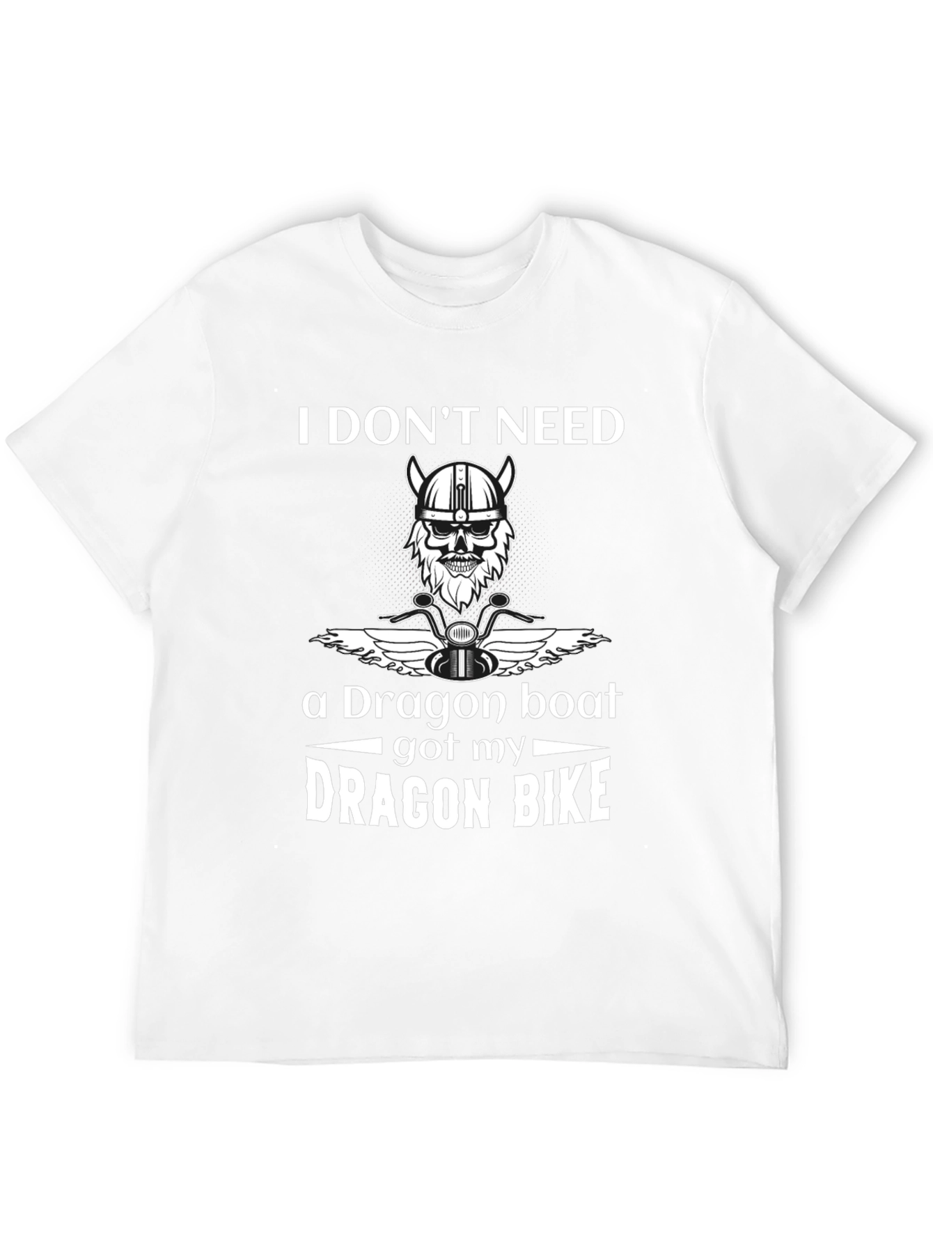 Dragon Bike T-Shirt - Viking Skull Motorcycle Tee