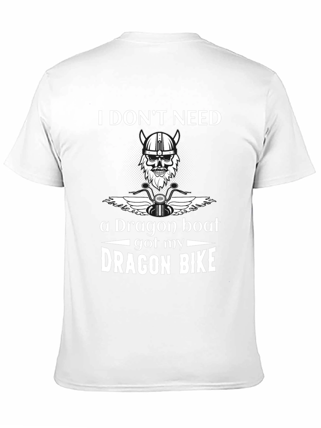 Dragon Bike T-Shirt - Viking Skull Motorcycle Tee