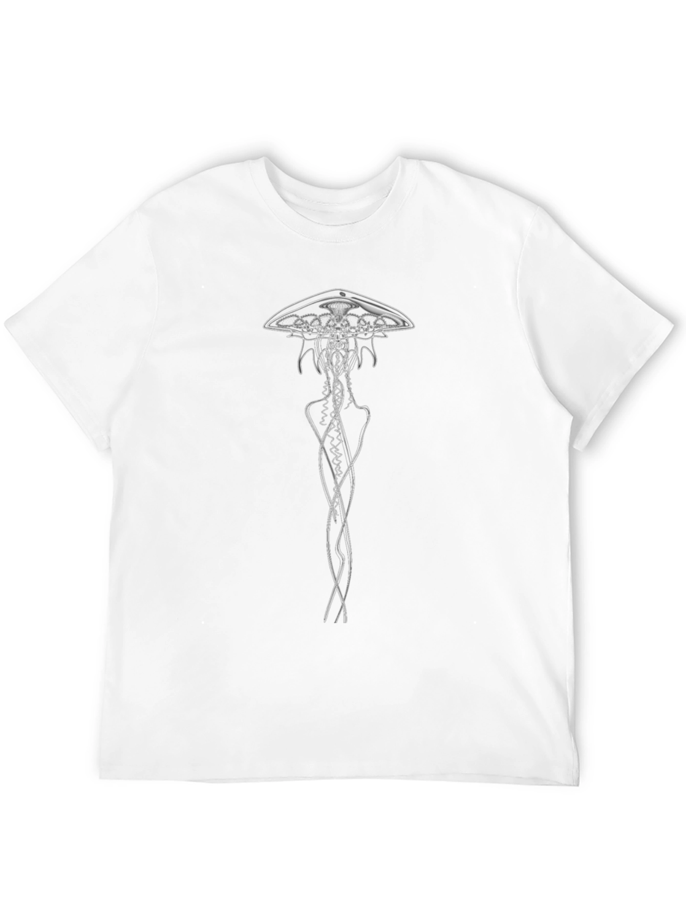 Unique Jellyfish Graphic Black T-Shirt