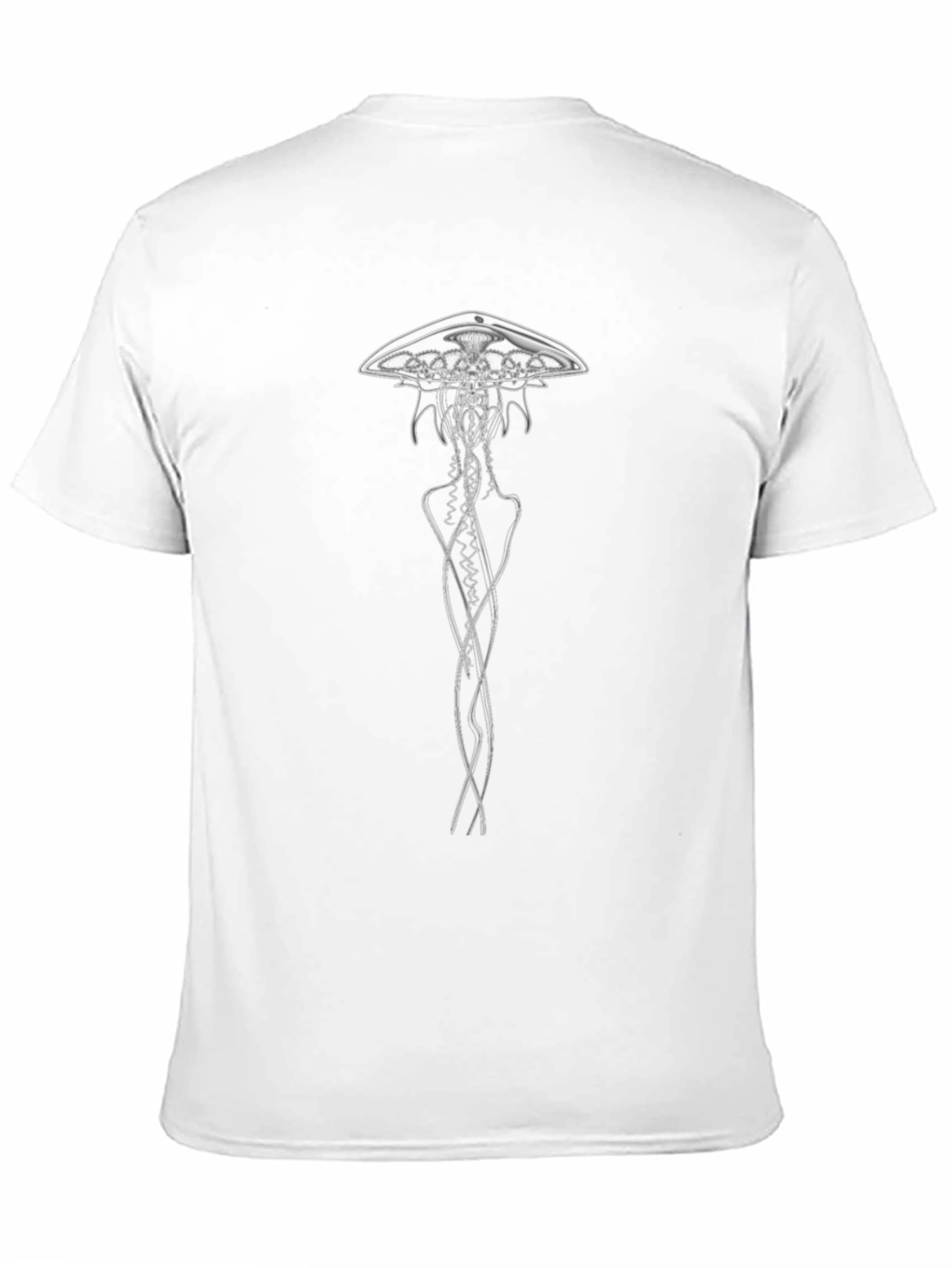 Unique Jellyfish Graphic Black T-Shirt