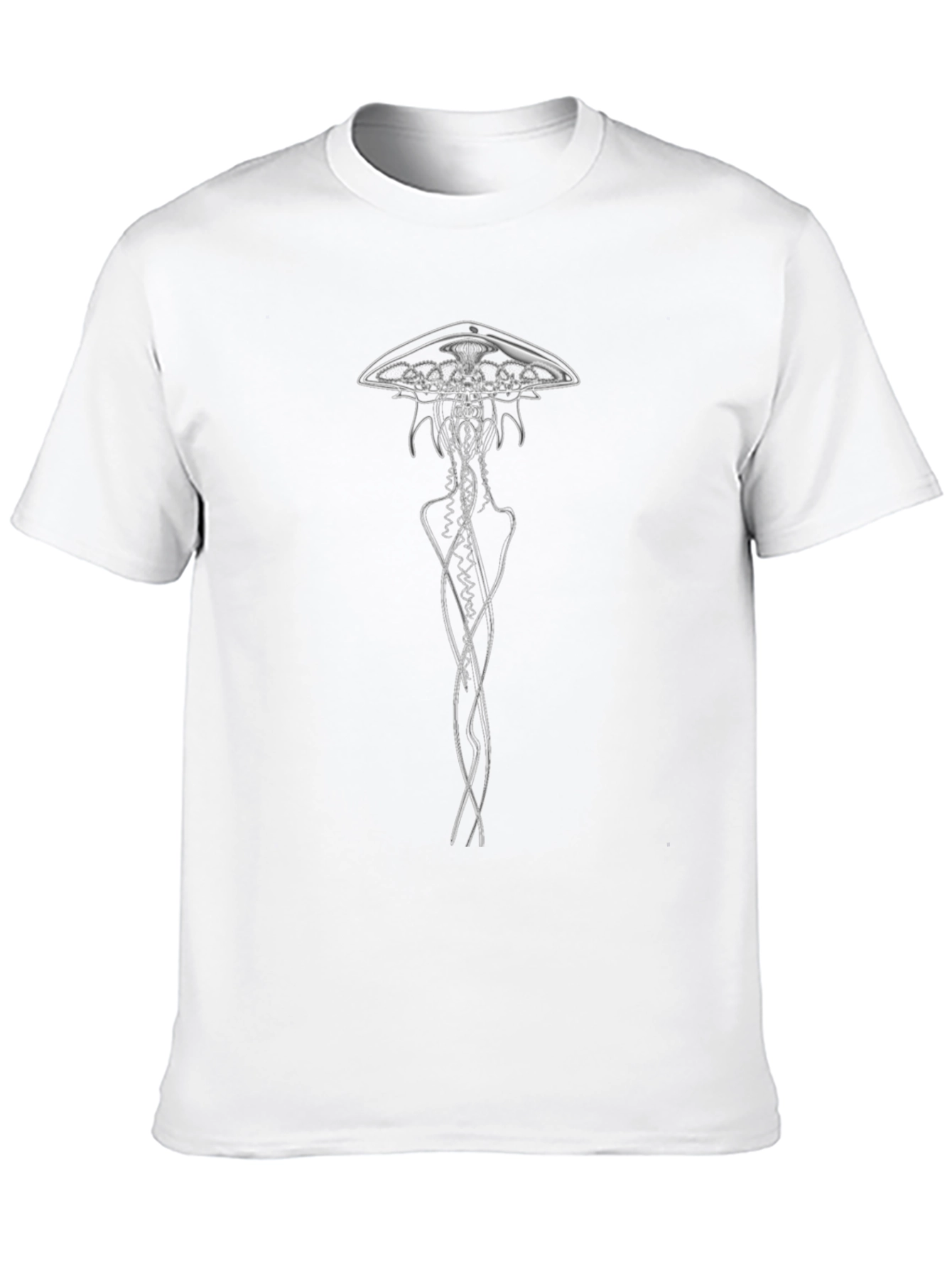 Unique Jellyfish Graphic Black T-Shirt