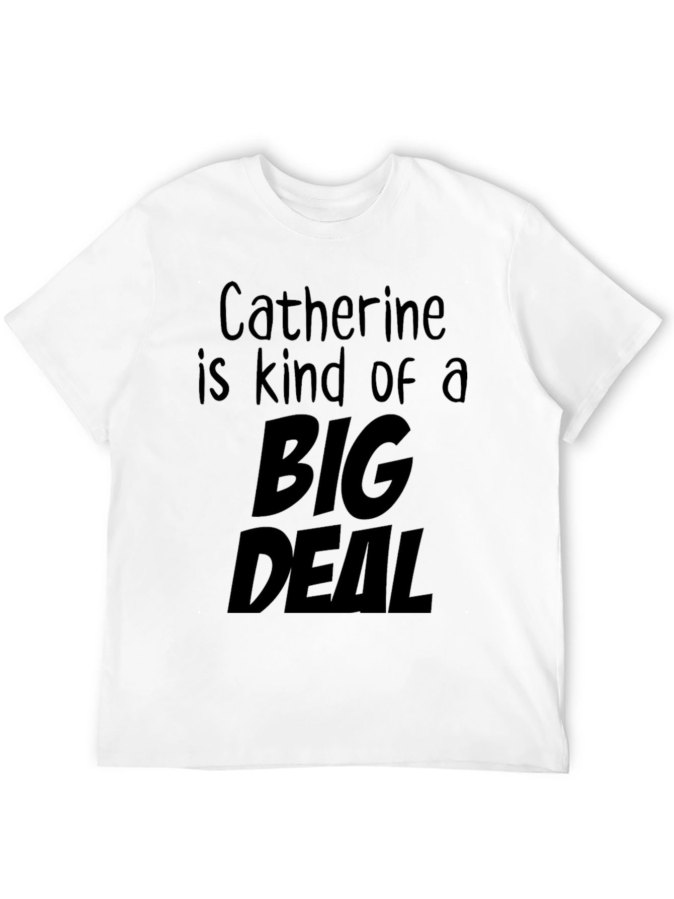 Catherine Big Deal Black Cotton T-Shirt