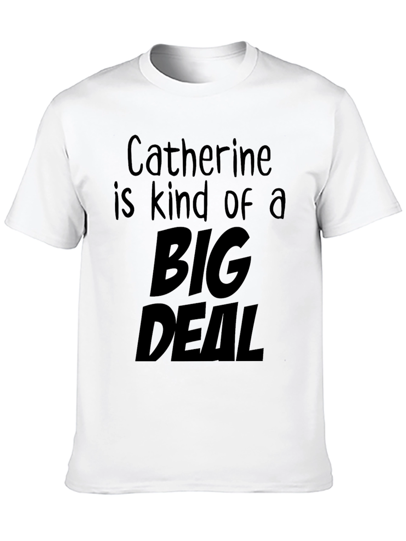 Catherine Big Deal Black Cotton T-Shirt