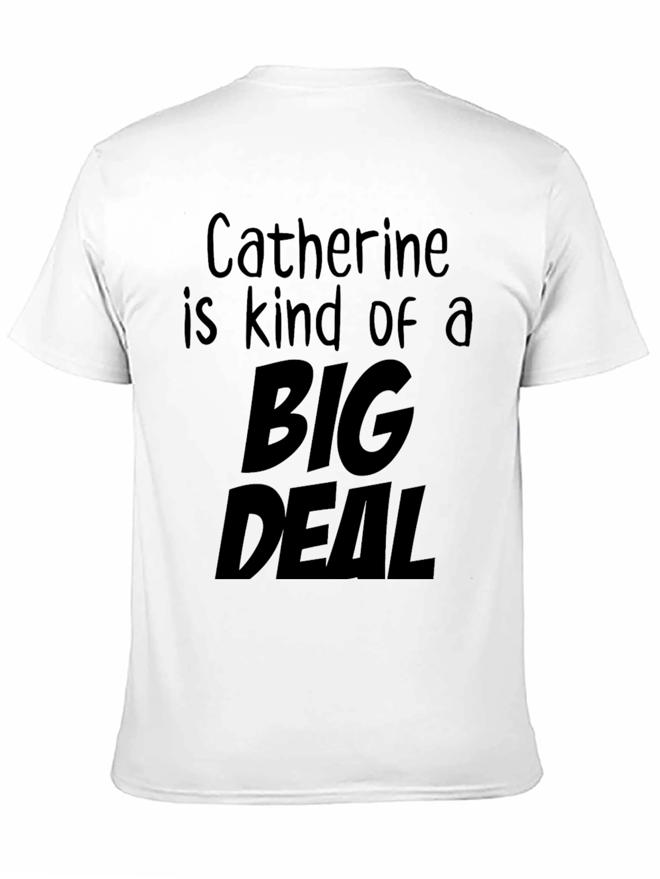 Catherine Big Deal Black Cotton T-Shirt