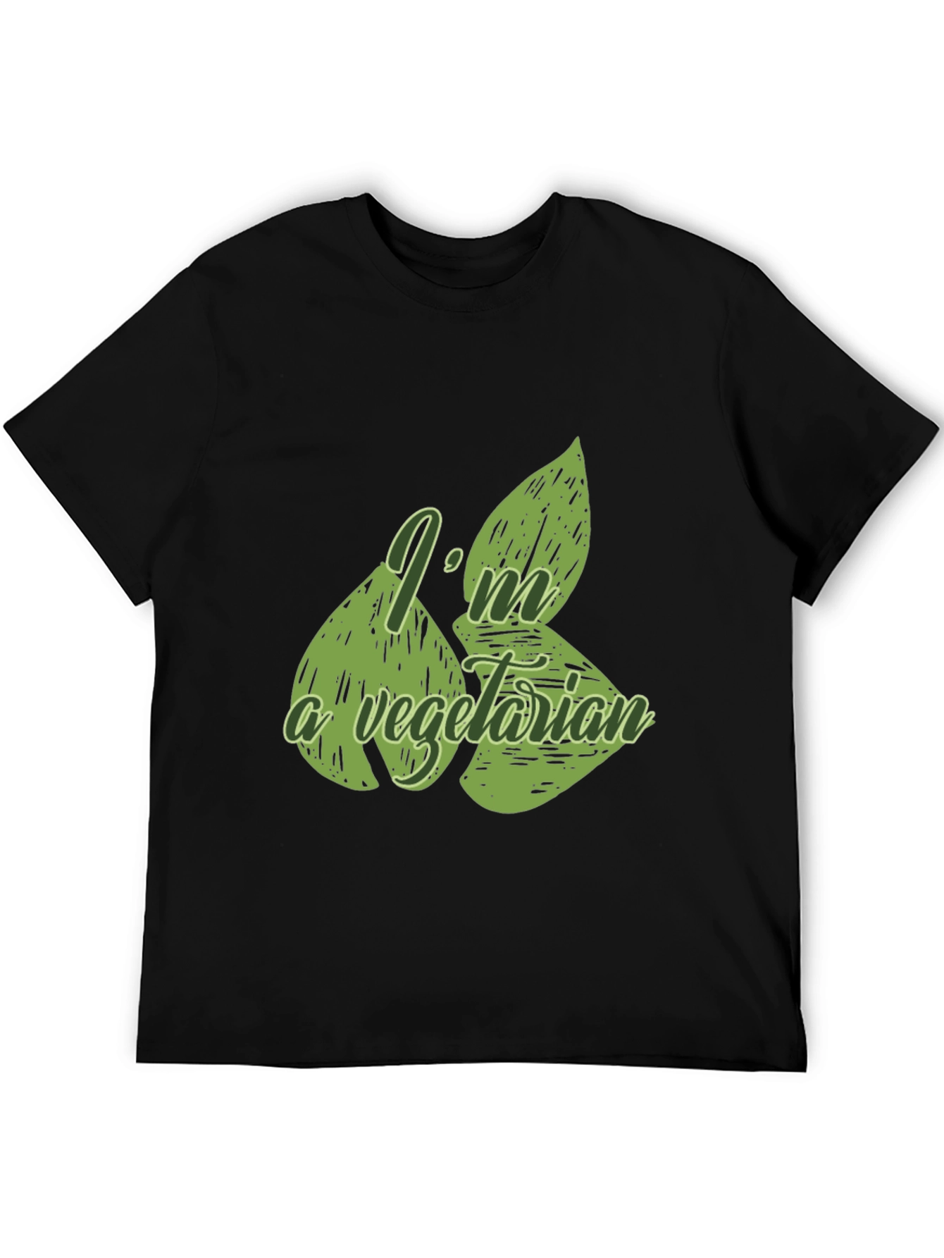 Vegetarian Graphic T-Shirt - Black
