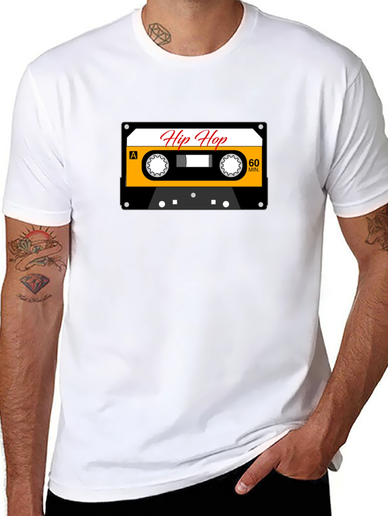 Hip Hop Mixtape Graphic Tee - Retro Cassette T-Shirt