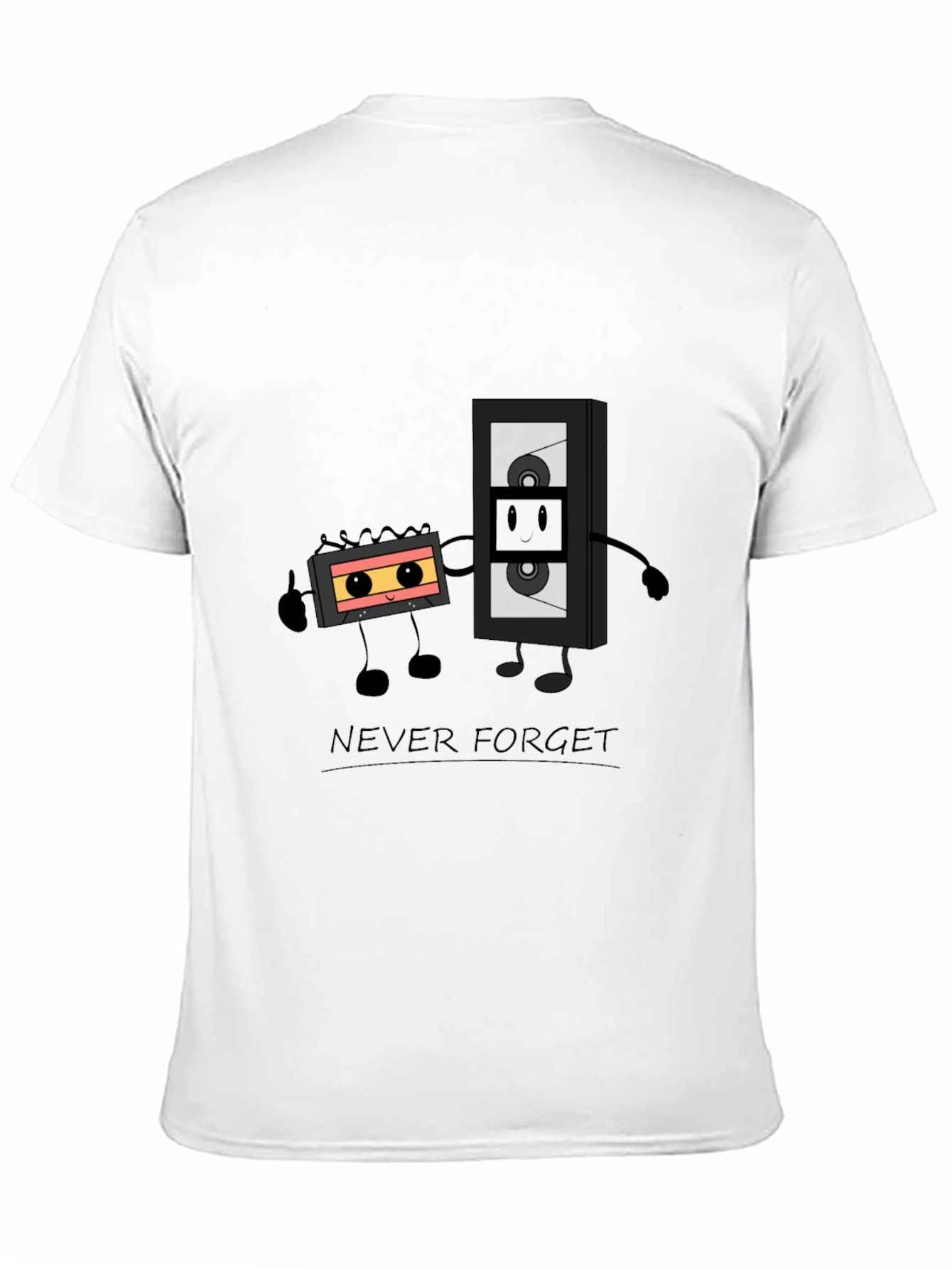 Retro Cassette Tape Graphic Tee - Never Forget