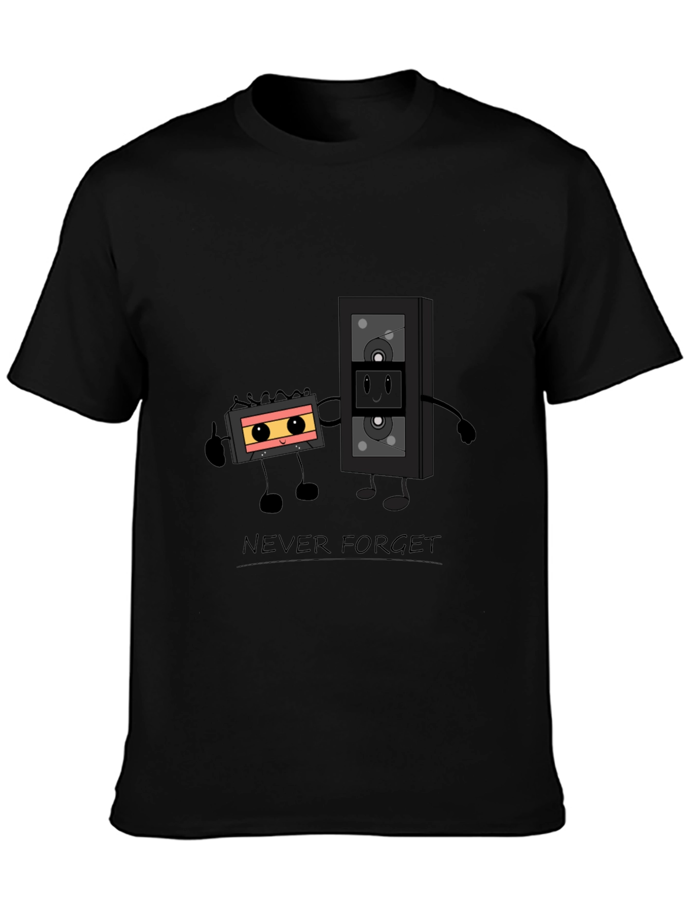 Retro Cassette Tape Graphic Tee - Never Forget