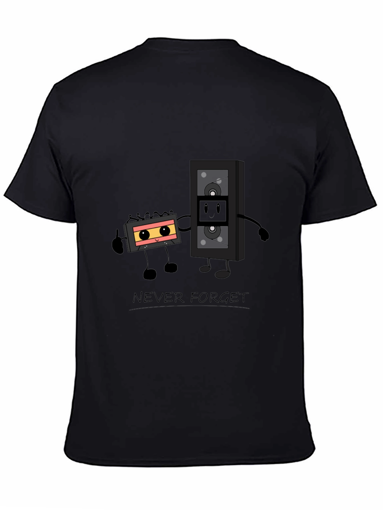Retro Cassette Tape Graphic Tee - Never Forget