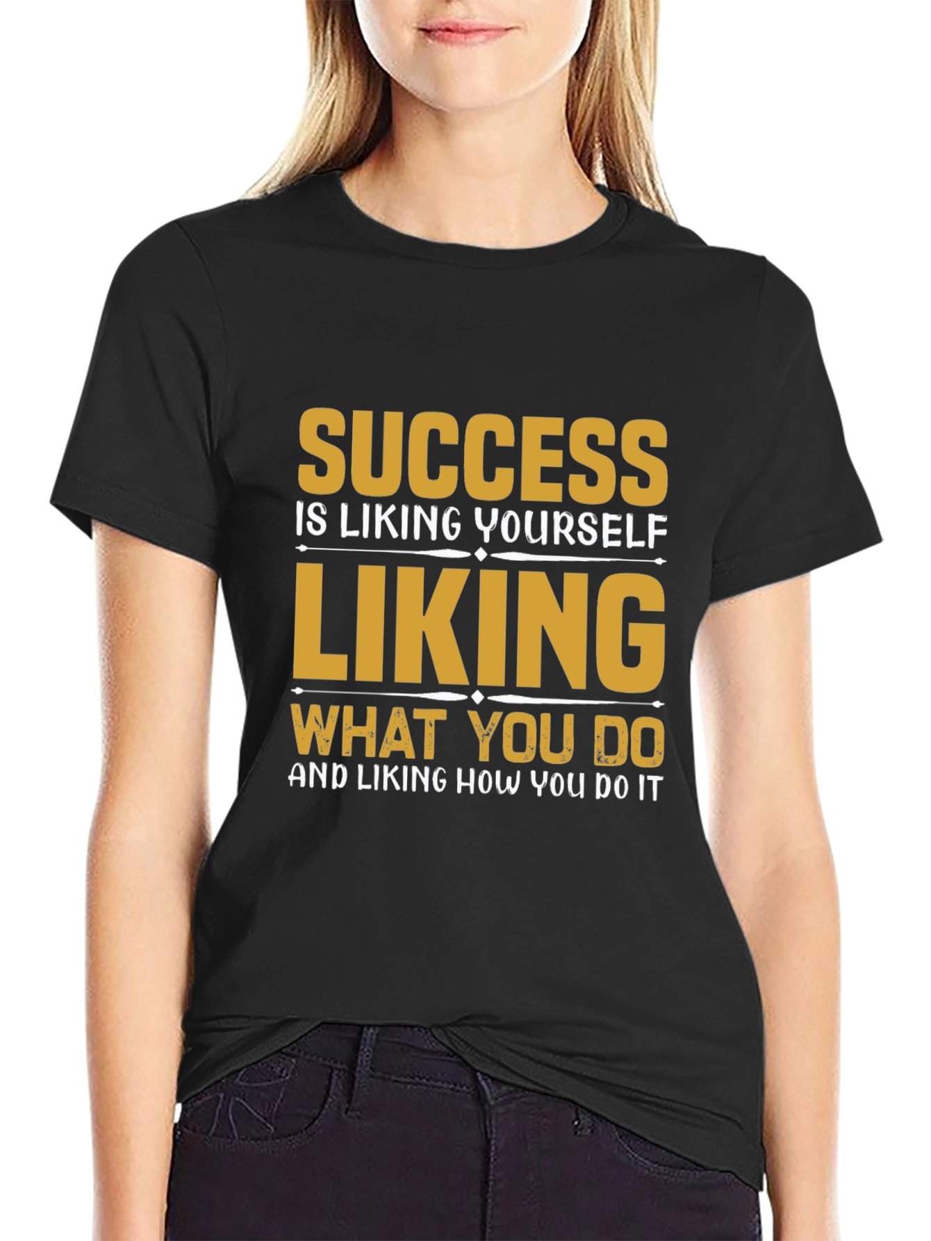 Success Motivational Black T-Shirt