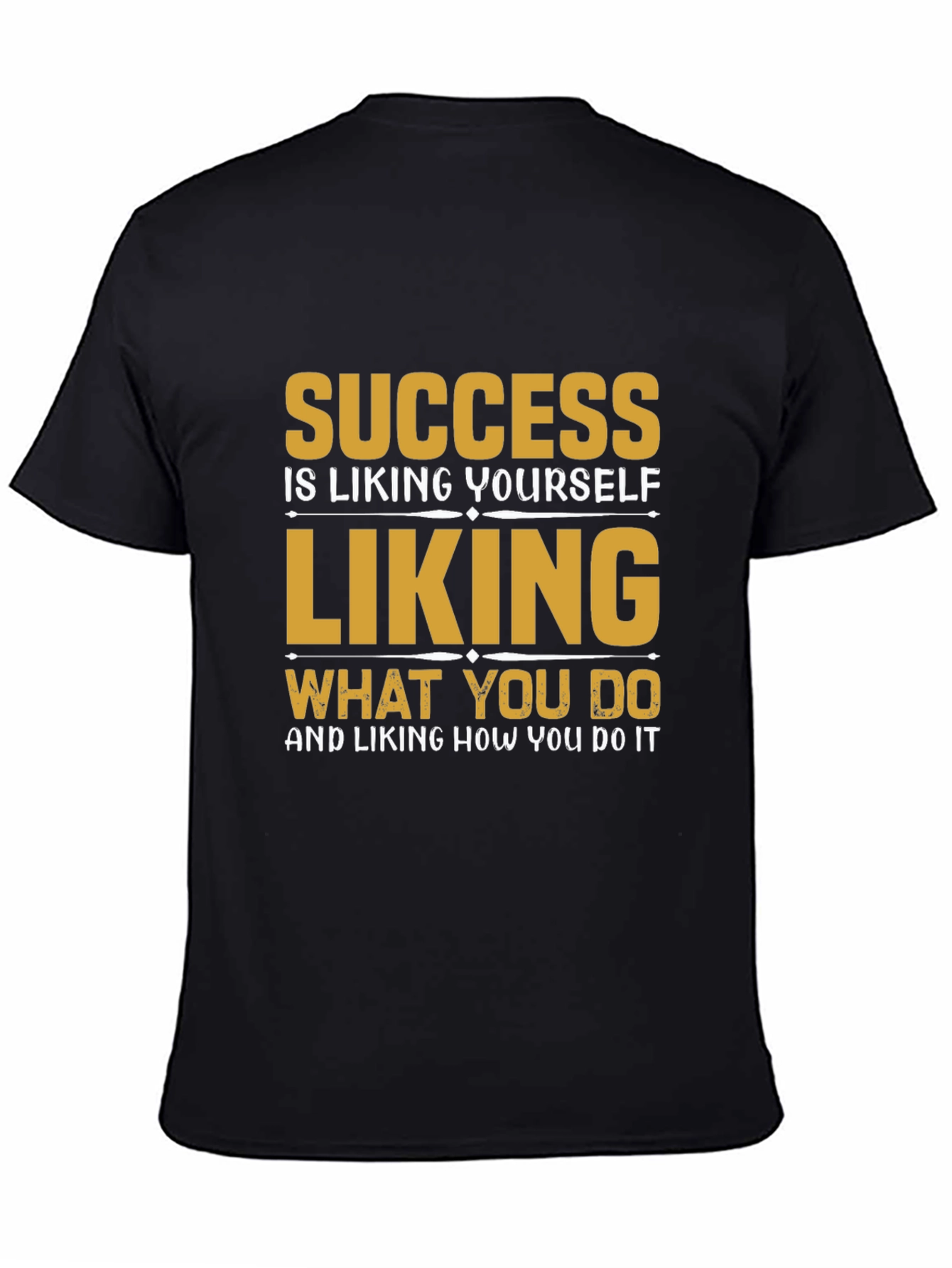 Success Motivational Black T-Shirt