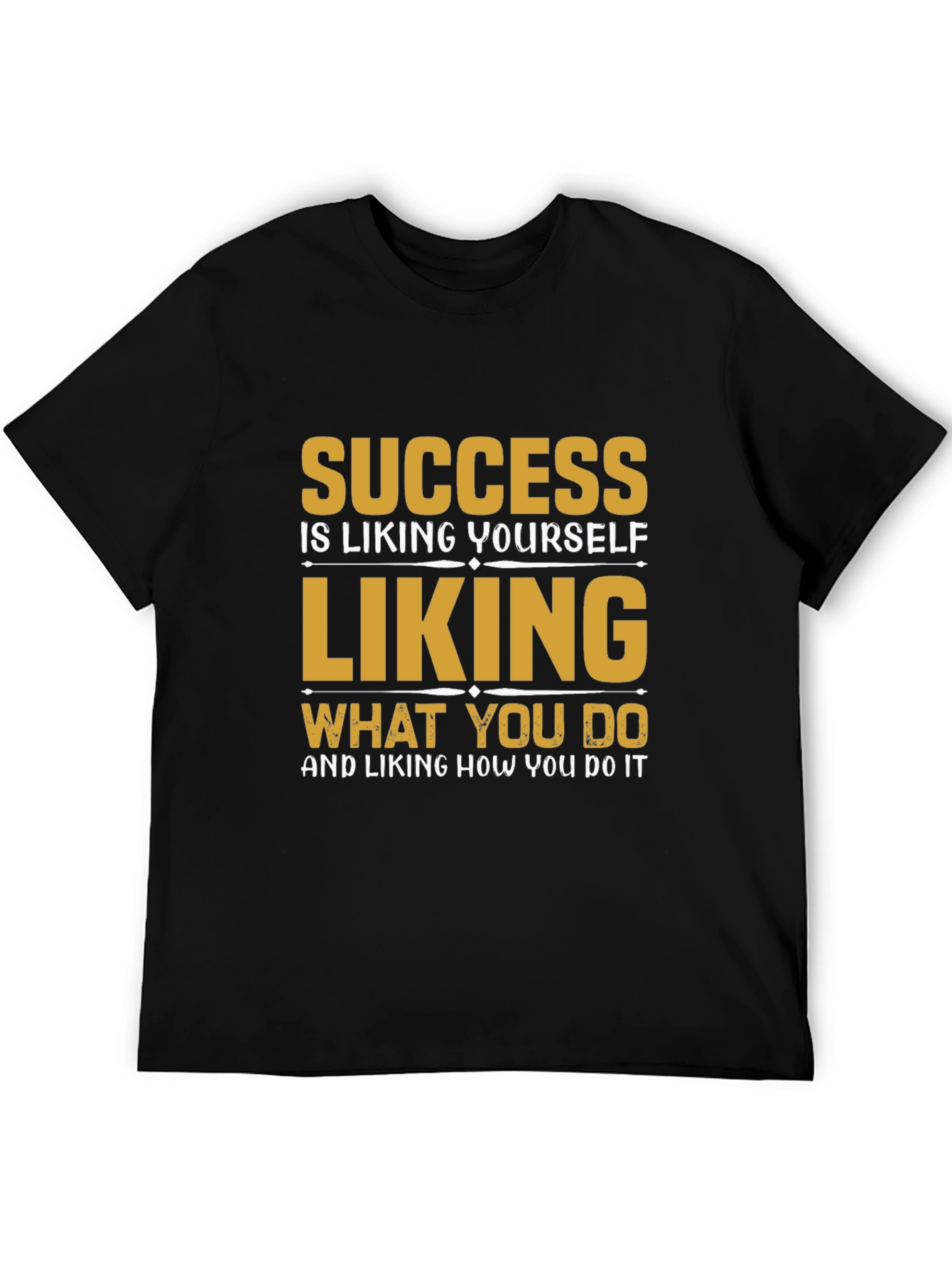 Success Motivational Black T-Shirt