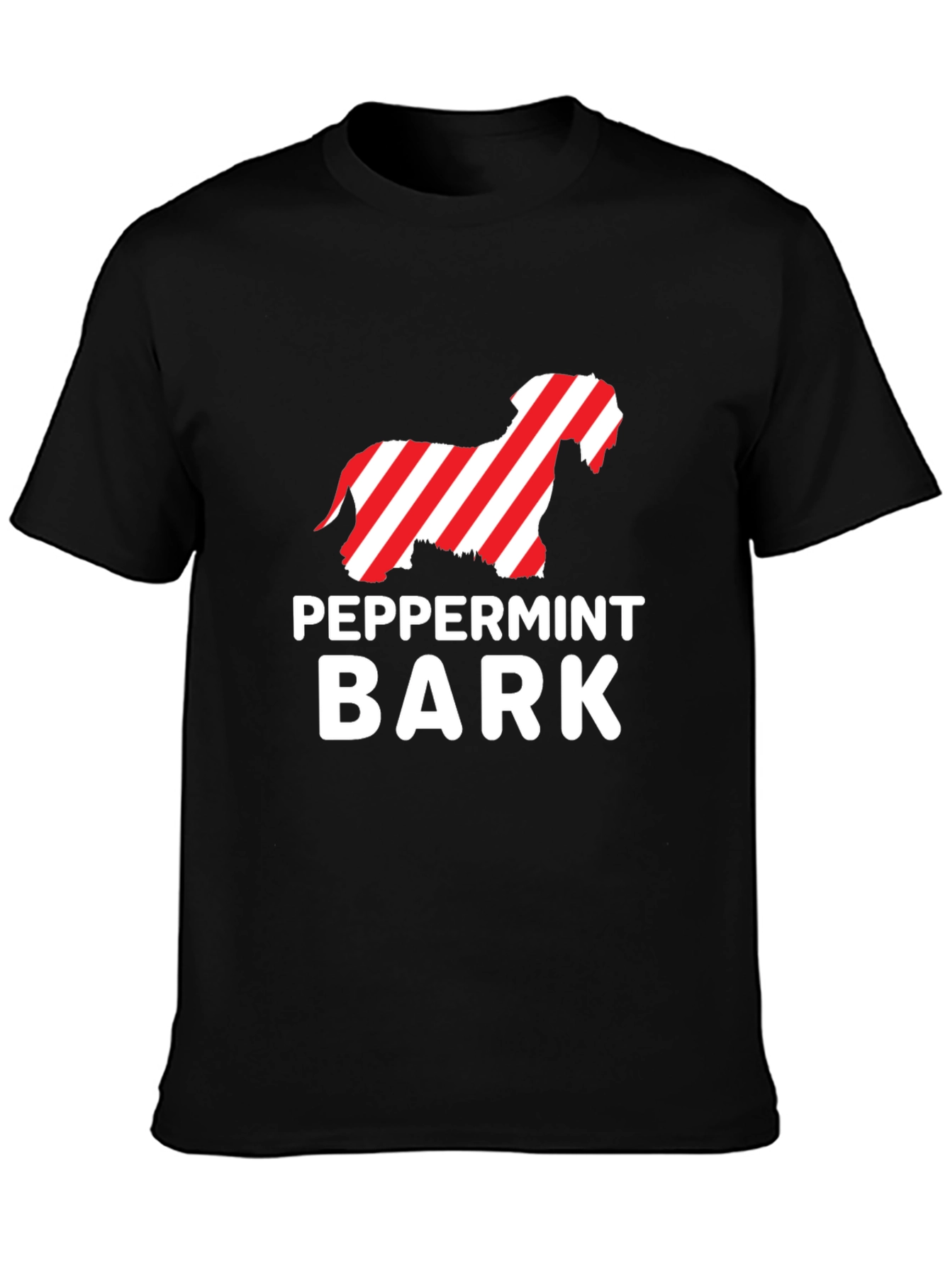 Peppermint Bark Dog T-Shirt - Holiday Gift