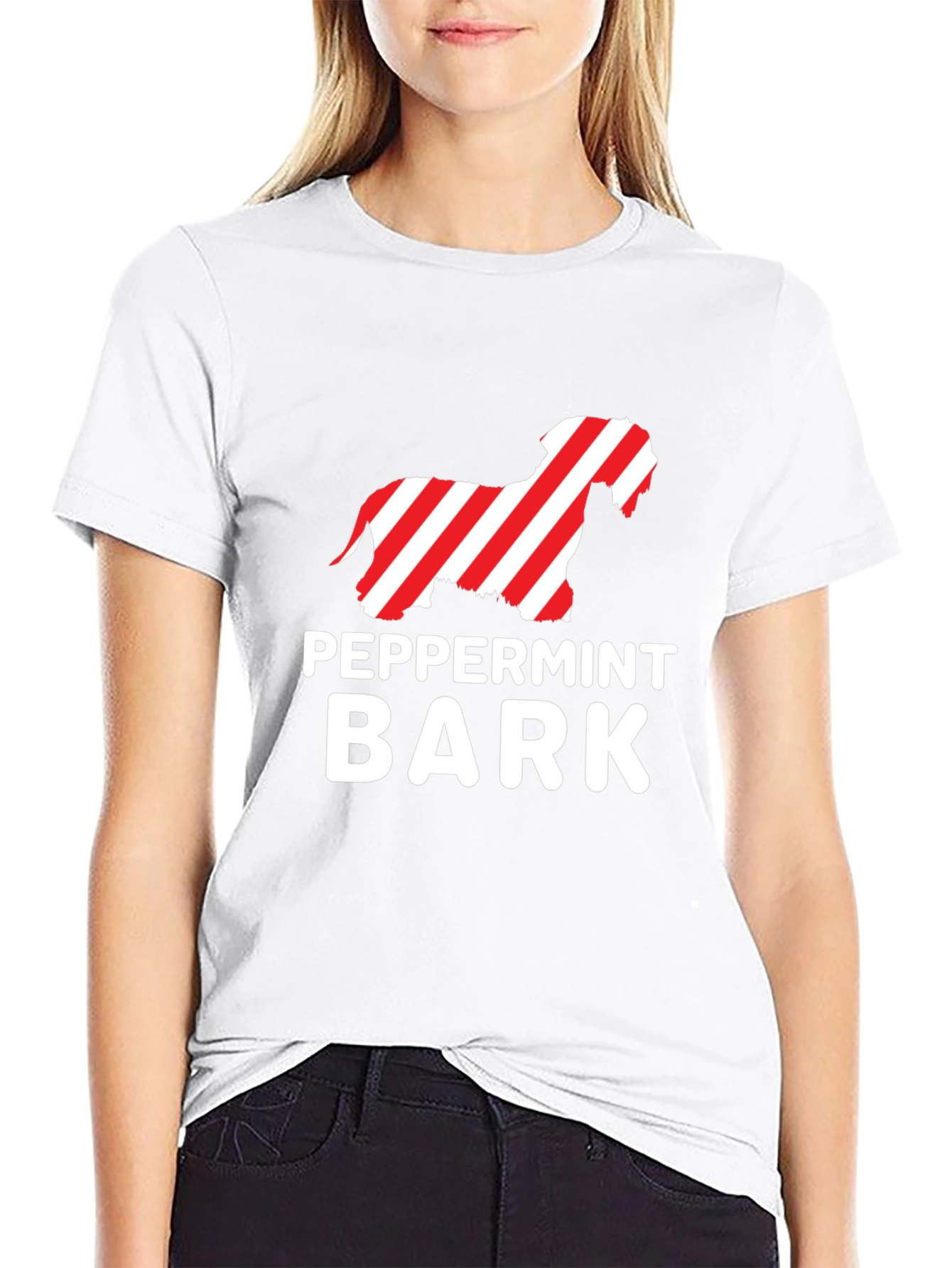 Peppermint Bark Dog T-Shirt - Holiday Gift