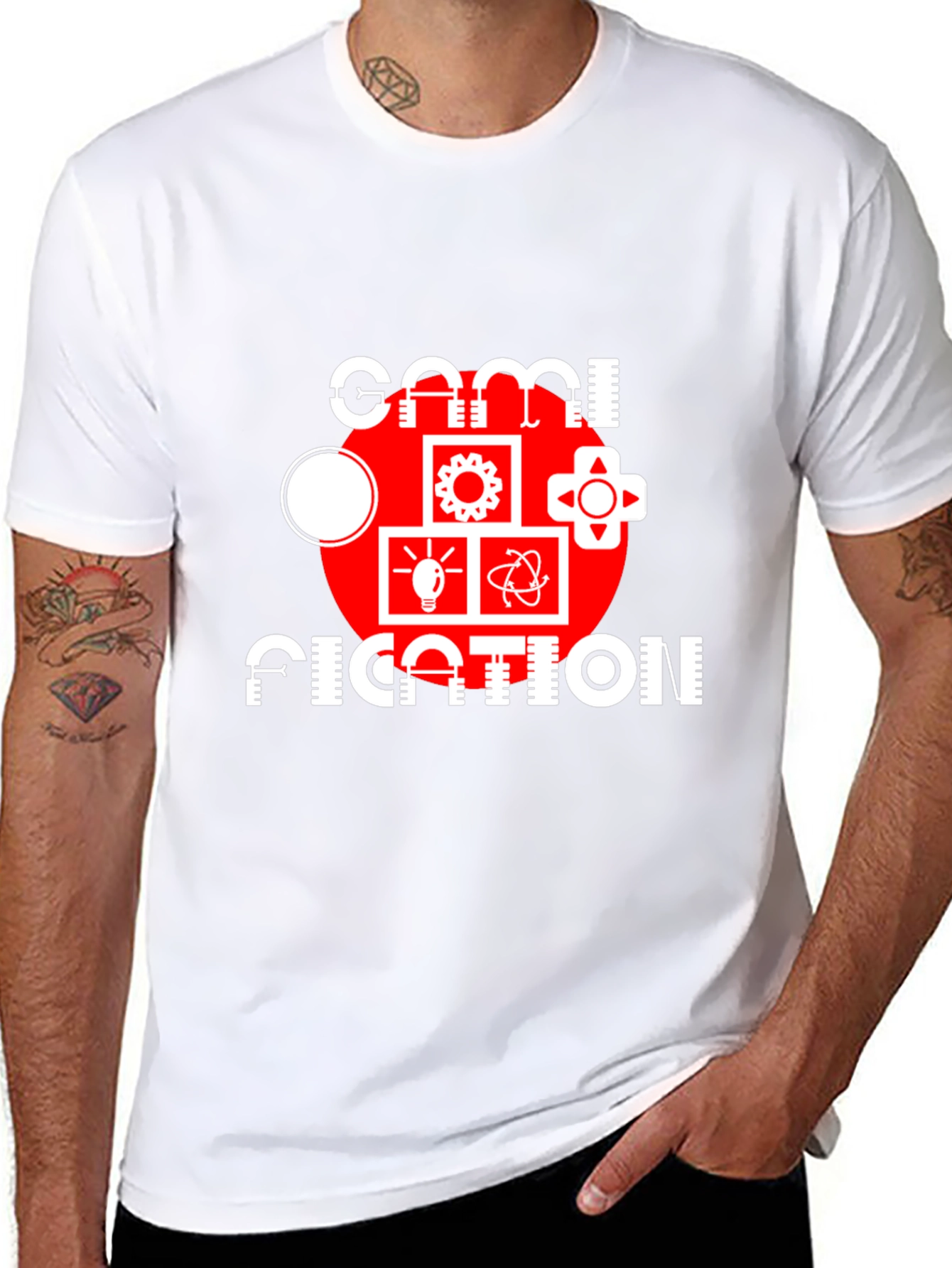 Gamification T-Shirt - Black Graphic Tee for Men