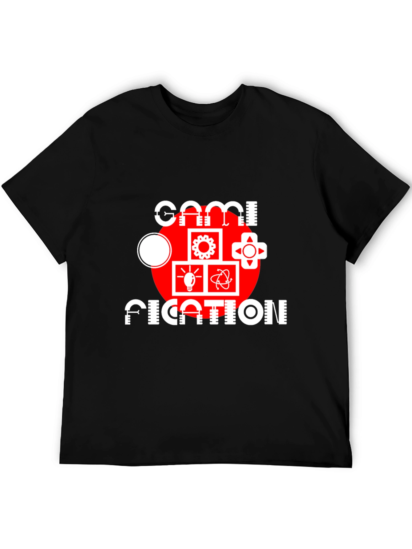 Gamification T-Shirt - Black Graphic Tee for Men