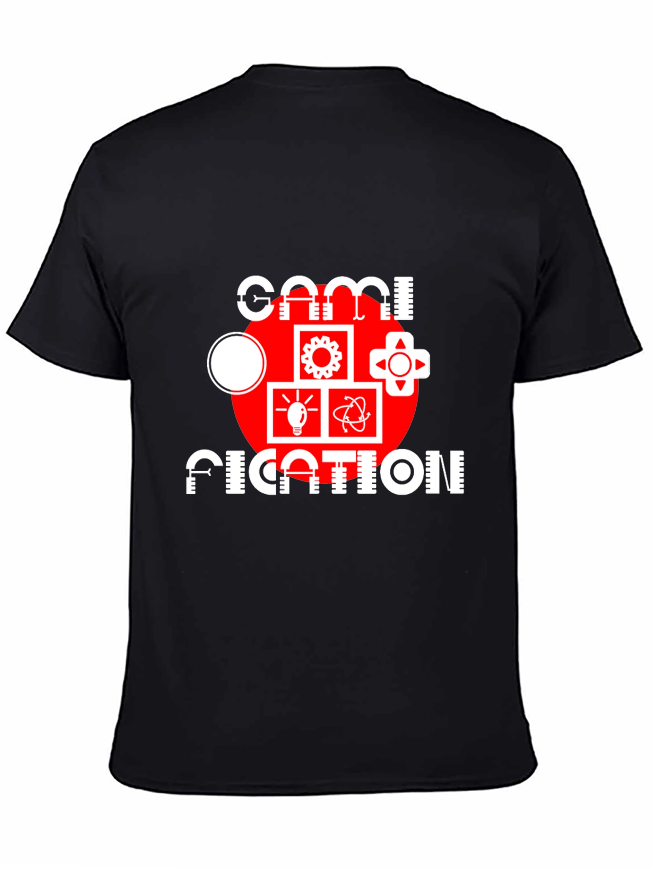 Gamification T-Shirt - Black Graphic Tee for Men