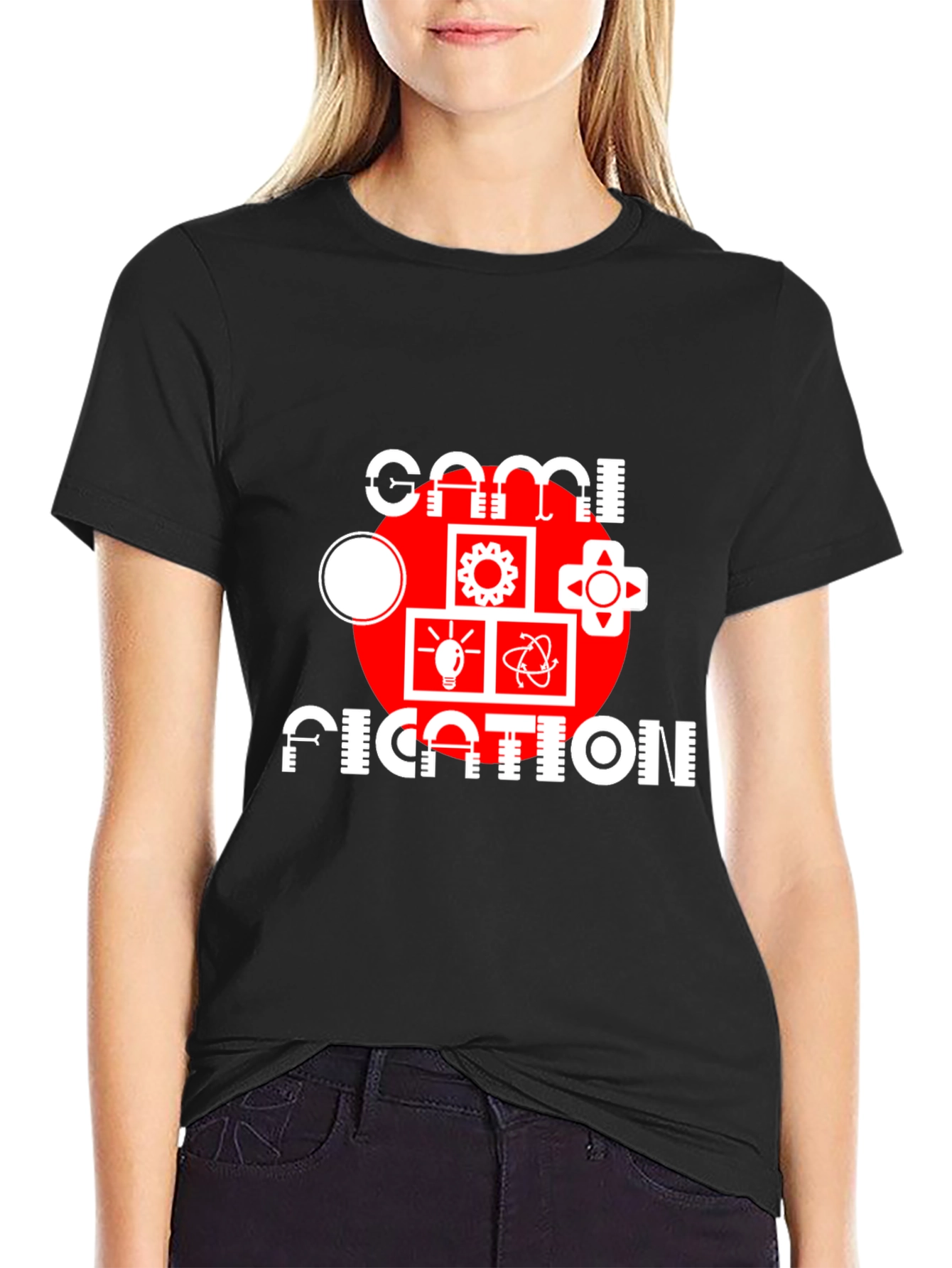 Gamification T-Shirt - Black Graphic Tee for Men