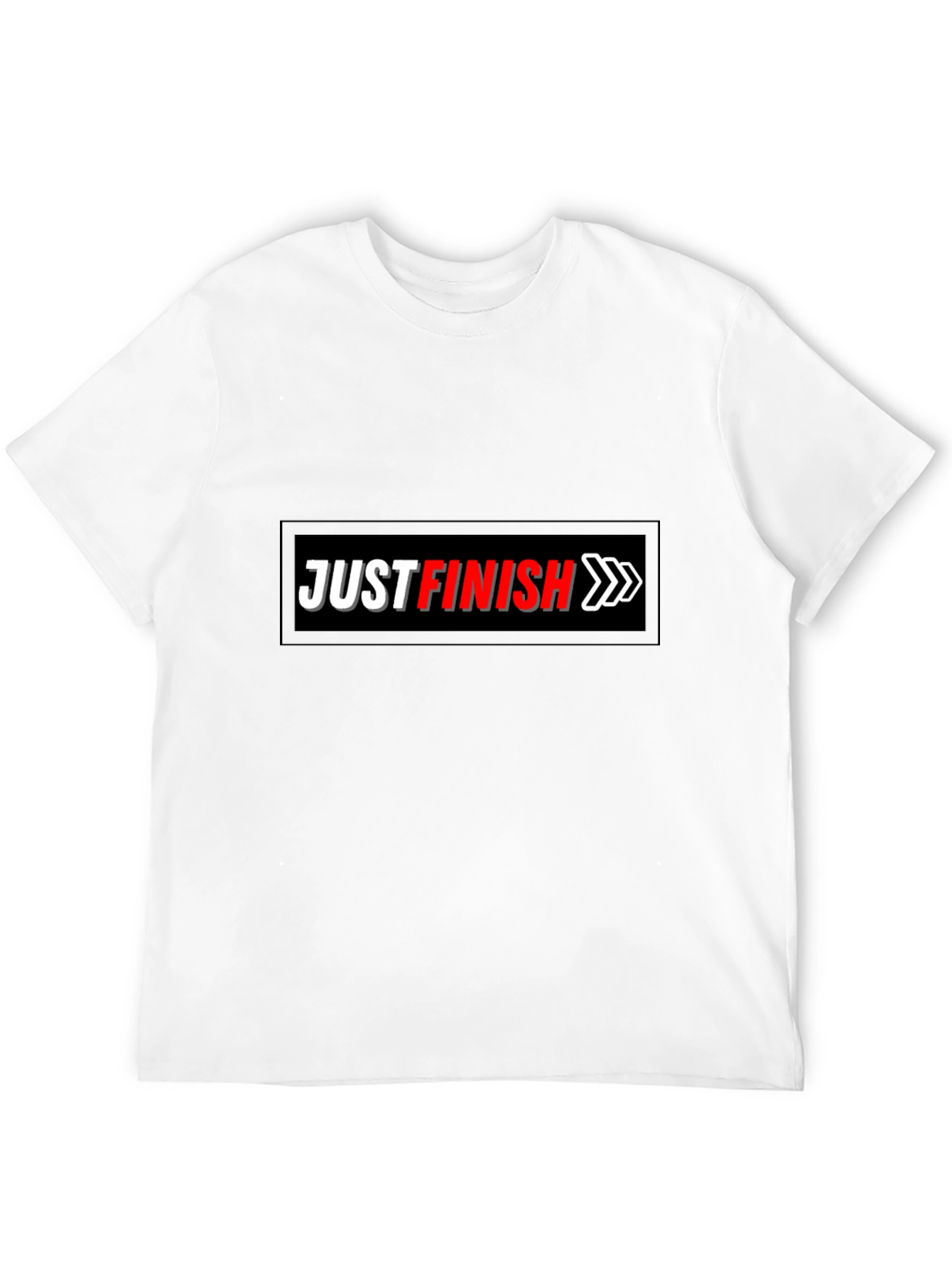 Just Finish Black Graphic Tee