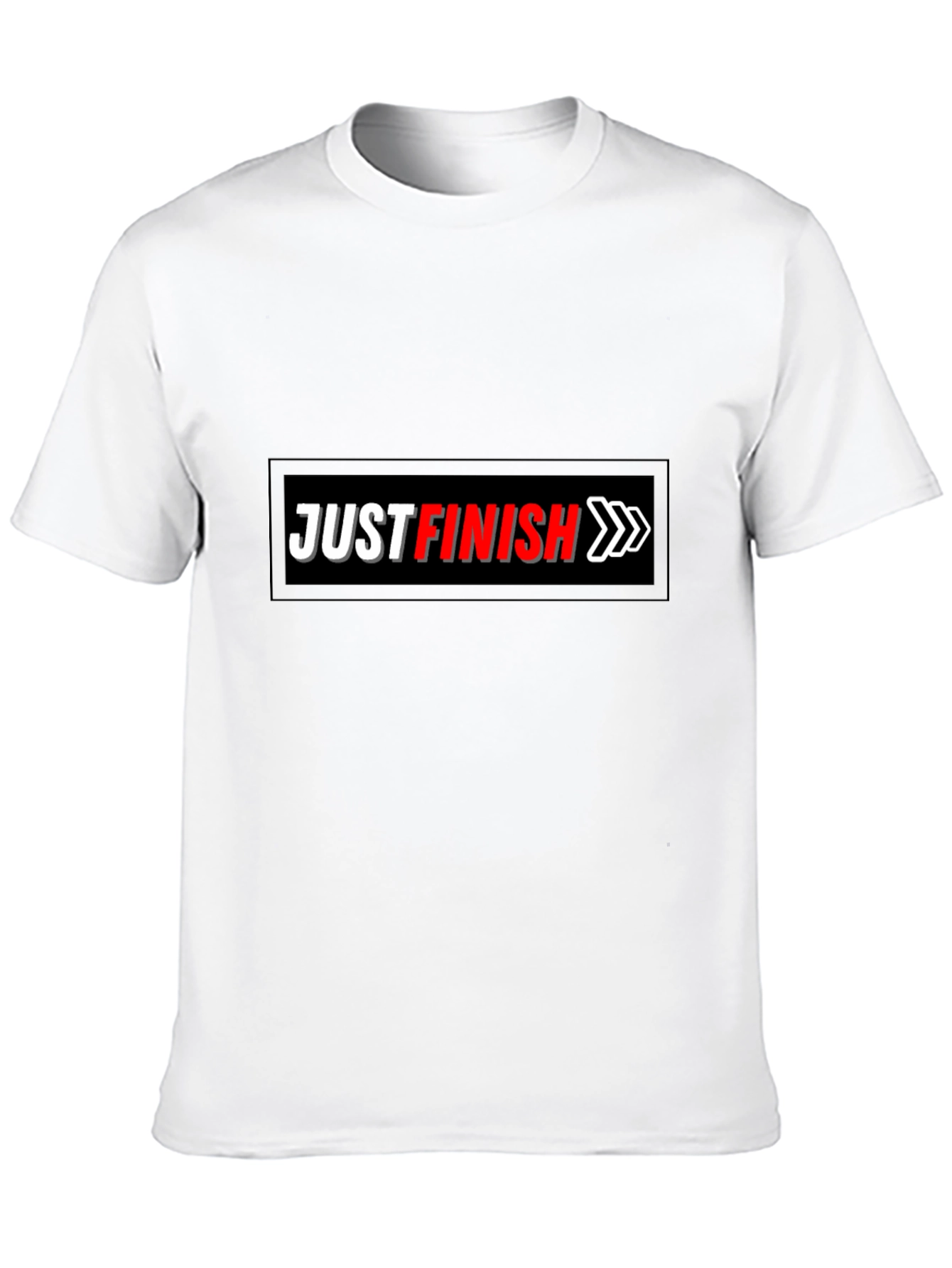 Just Finish Black Graphic Tee