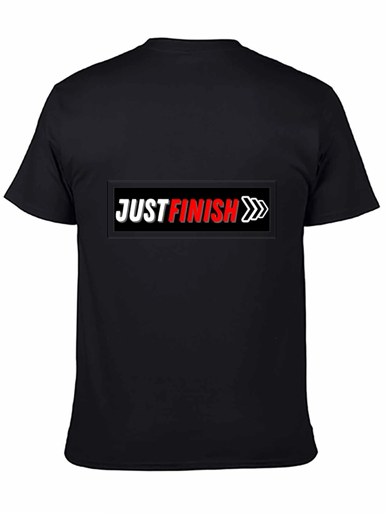 Just Finish Black Graphic Tee