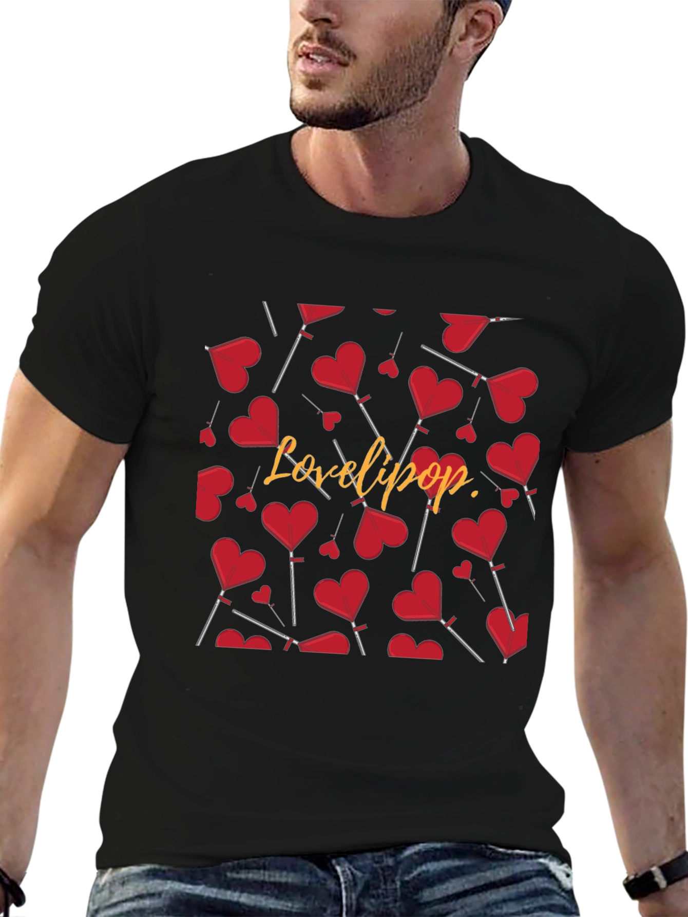 Love Lollipop Heart Graphic Tee