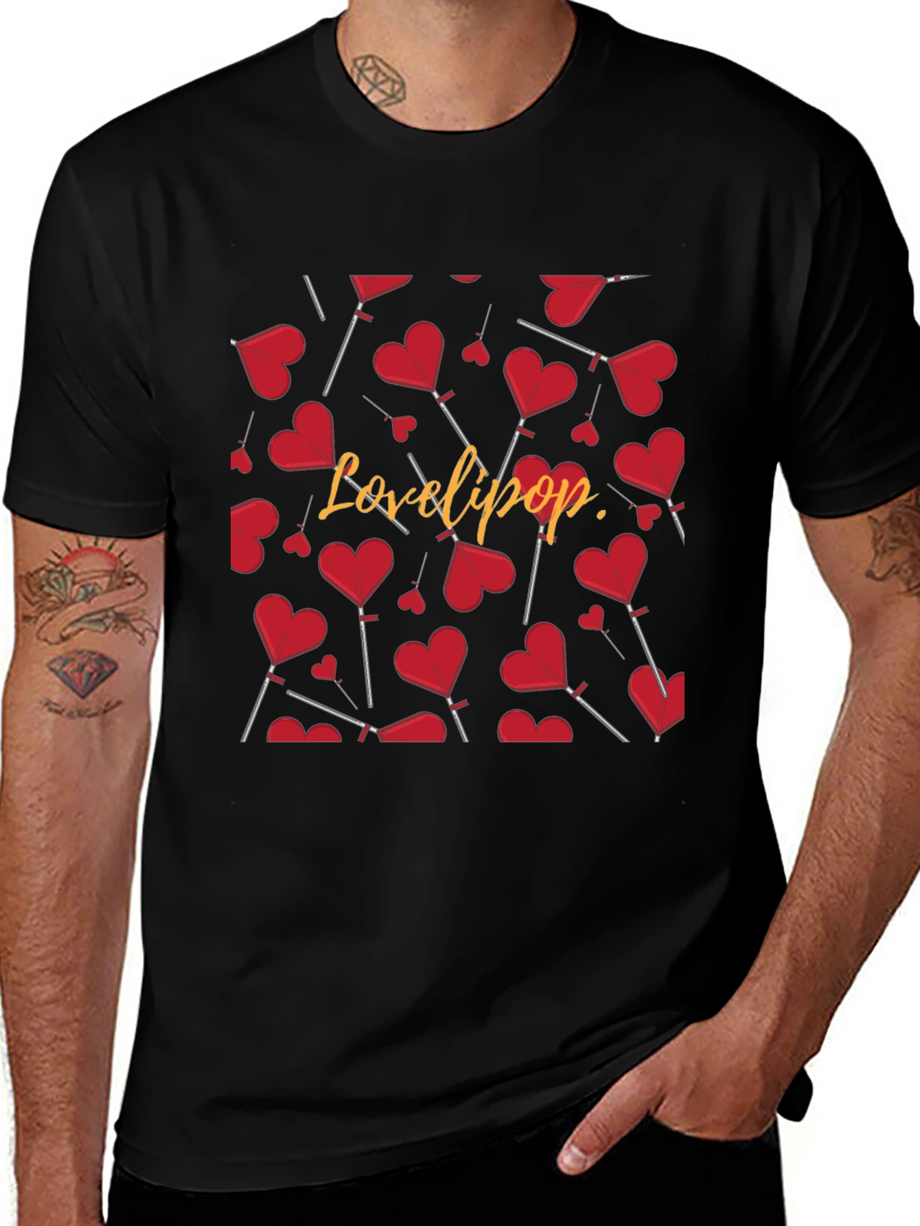 Love Lollipop Heart Graphic Tee