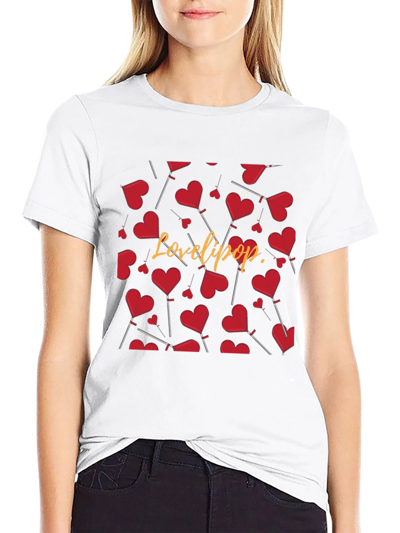 Love Lollipop Heart Graphic Tee