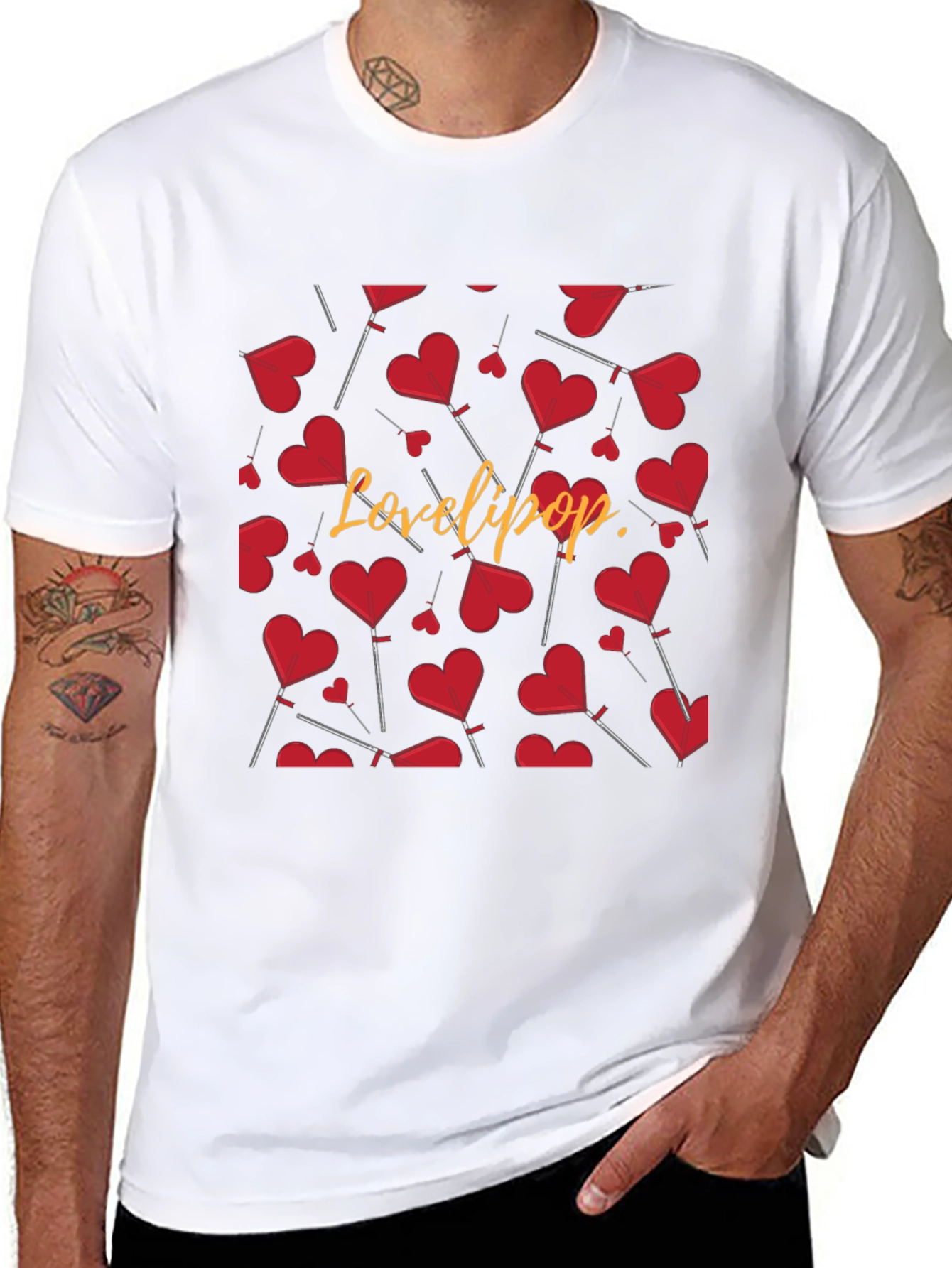 Love Lollipop Heart Graphic Tee