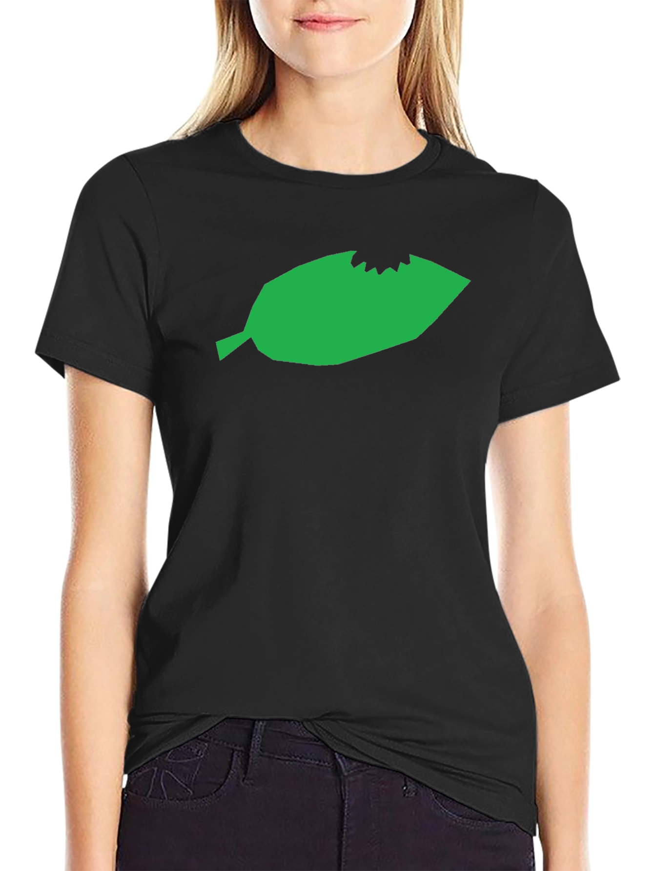 Leaf Bite Graphic Tee - Unisex Black T-Shirt
