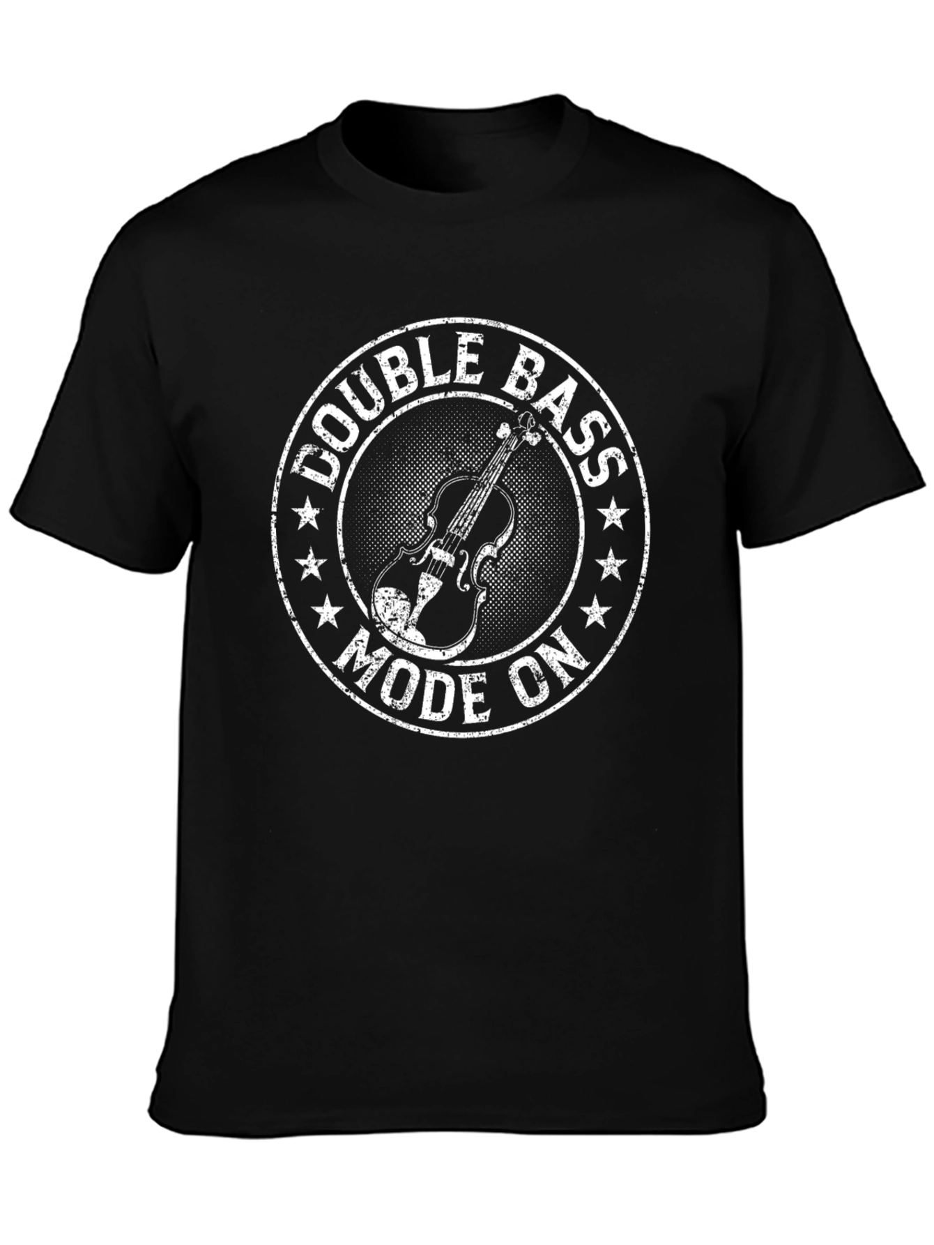 Double Bass Mode On Black Graphic Tee
