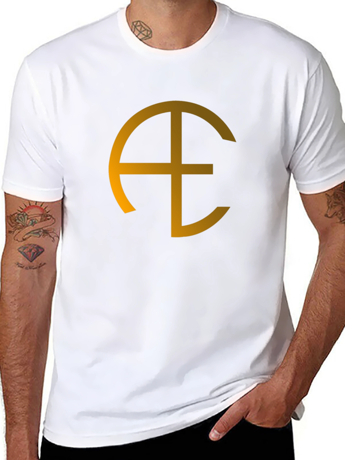 Geometric Symbol Graphic Black Tee