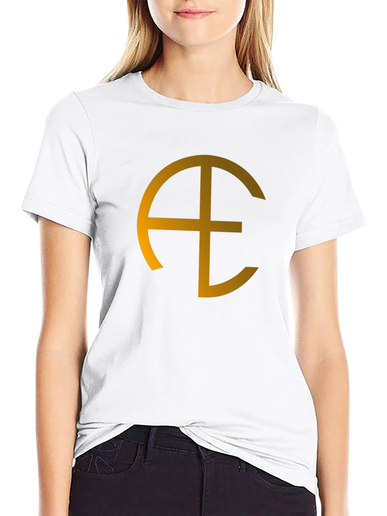 Geometric Symbol Graphic Black Tee