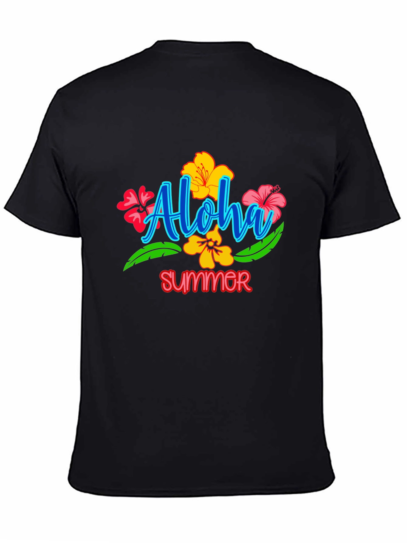Aloha Summer Graphic Tee - Black